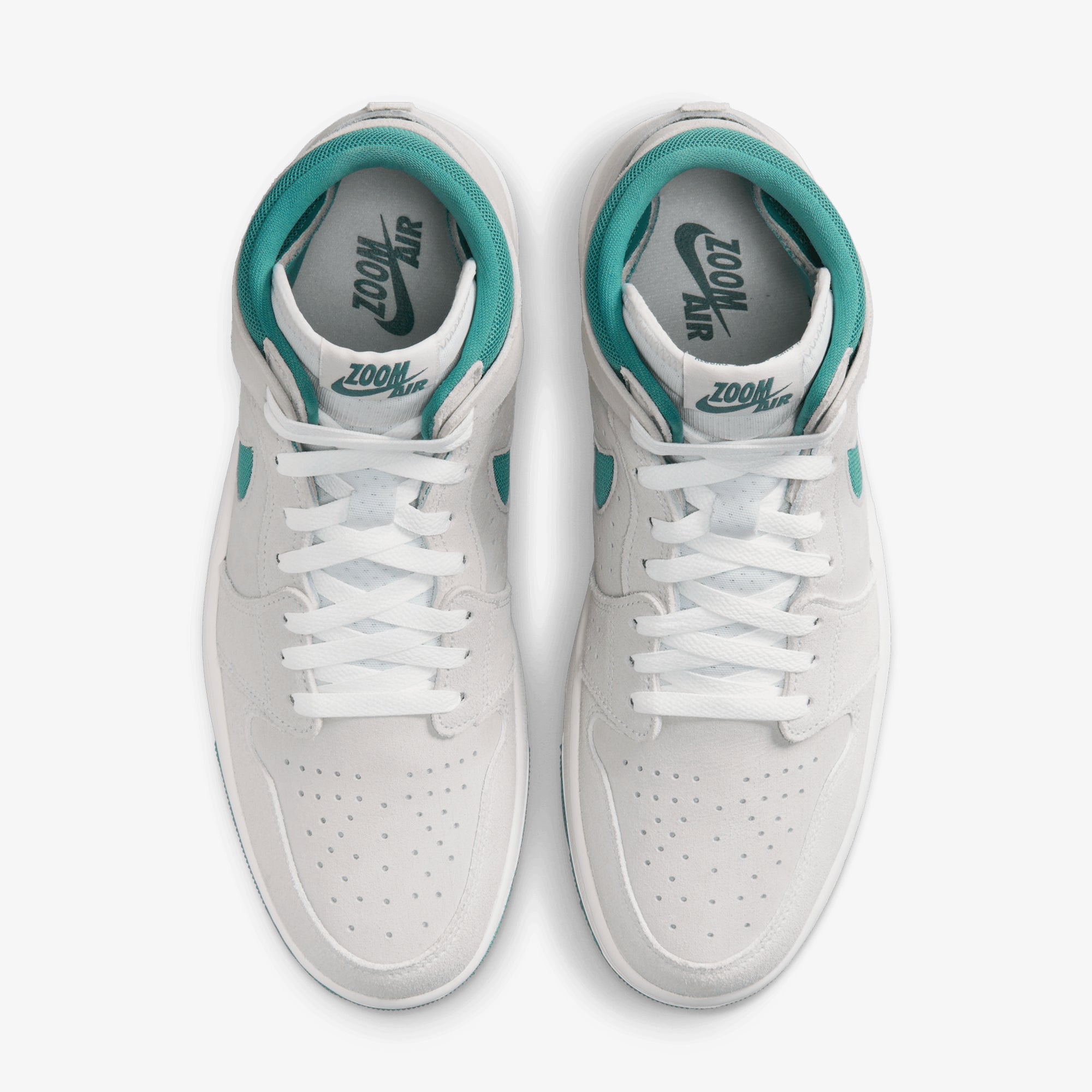Jordan | AIR JORDAN 1 ZOOM CMFT 2 { SUMMIT WHITE/BICOASTAL-OXIDIZED GREEN - view 2