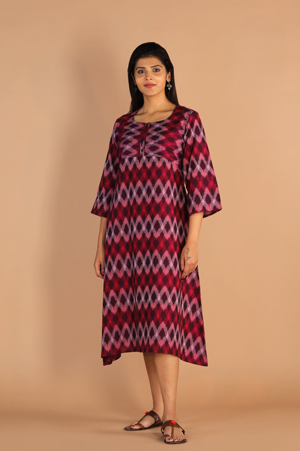 Kalanjali Ethnics Cotton Pochampally Ikat kurti