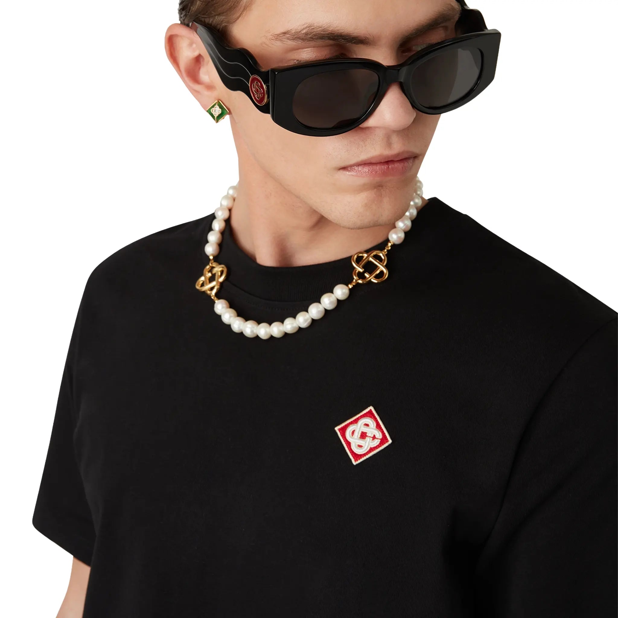 Casablanca Diamond Logo Black T Shirt - view 5