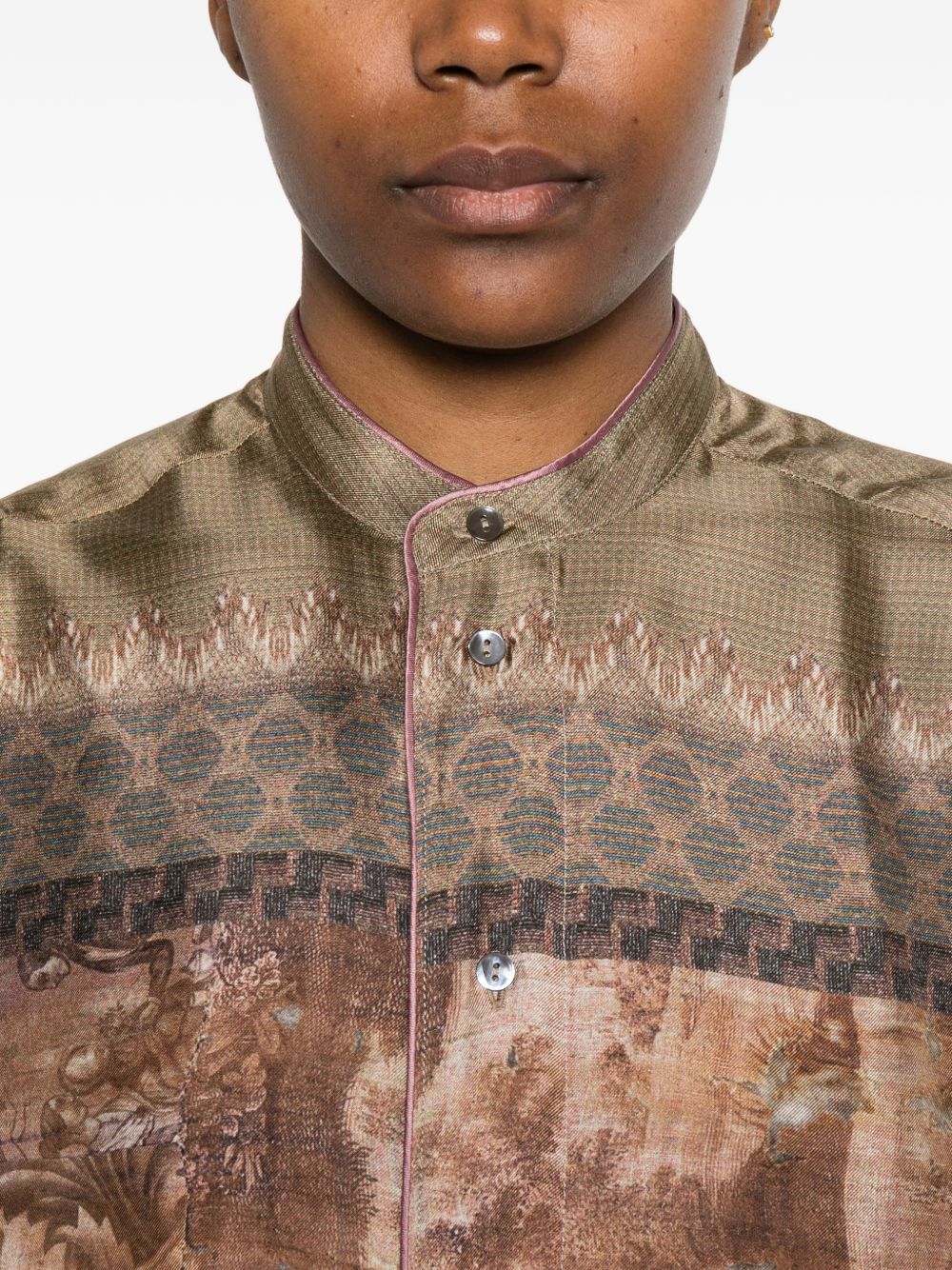 Pierre Louis Mascia Printed silk shirt – Silk 100% - view 2