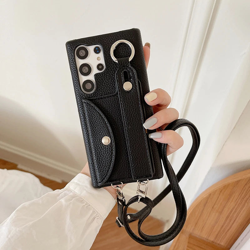 Peeperly Versatile Crossbody Wrist Strap Wallet Case - Samsung