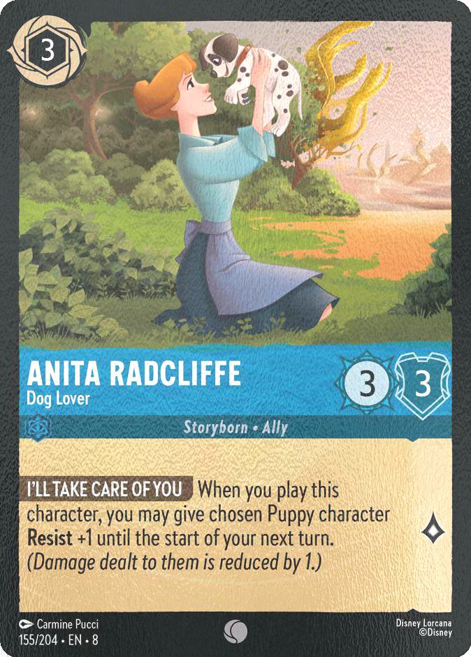 Lorcana Anita Radcliffe - Dog Lover - 155/204 [Reign of Jafar] [Cold Foil]