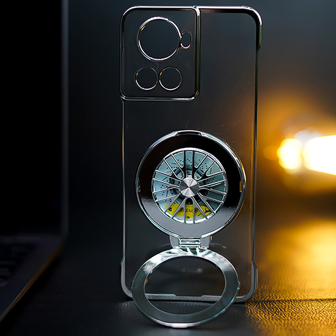 Million Cases OnePlus 10R Crystal Clear Borderless Swivel Stand Case - view 22