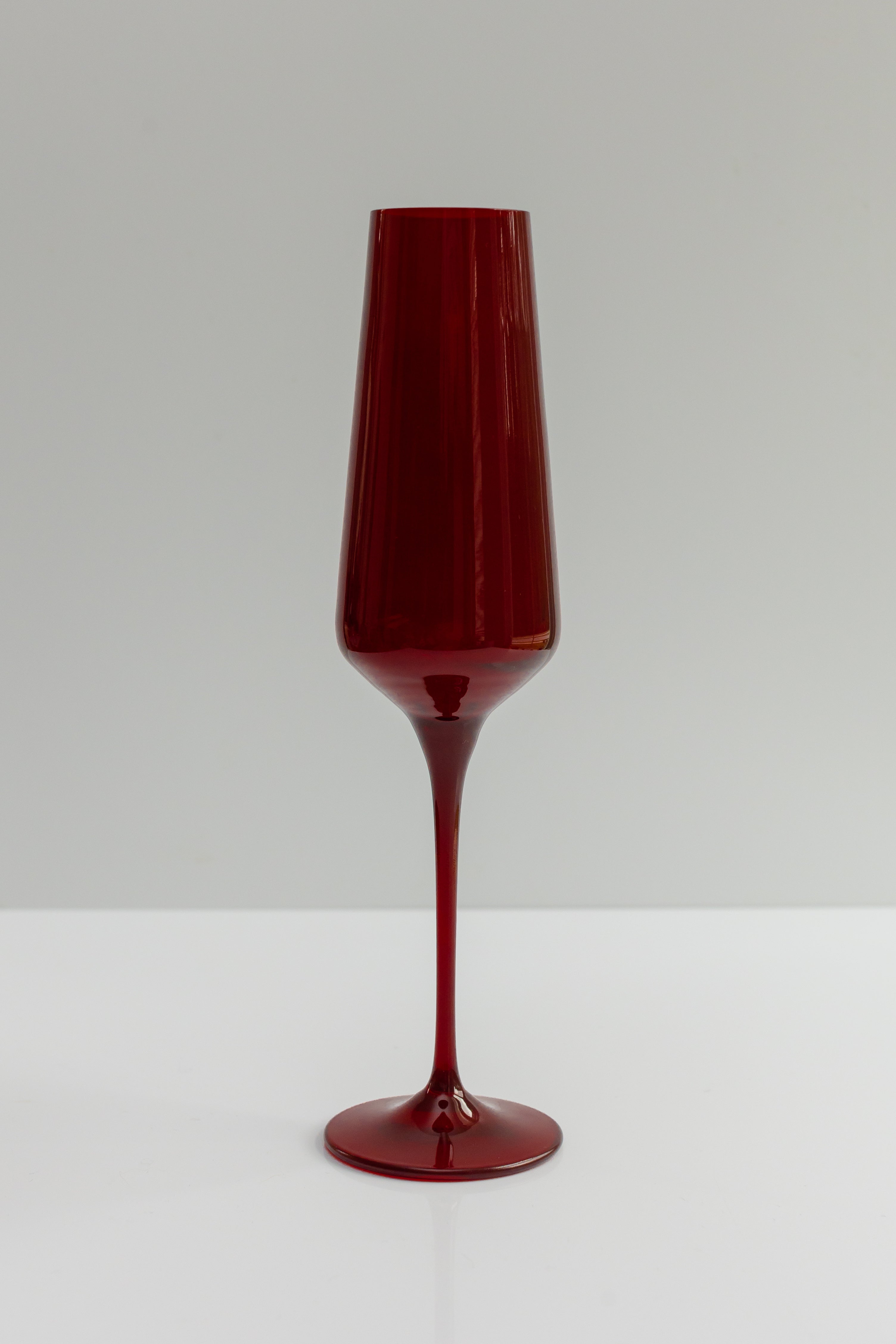 Estelle Colored Glass Estelle Colored Champagne Flute - Set of 6 {Red} - view 4