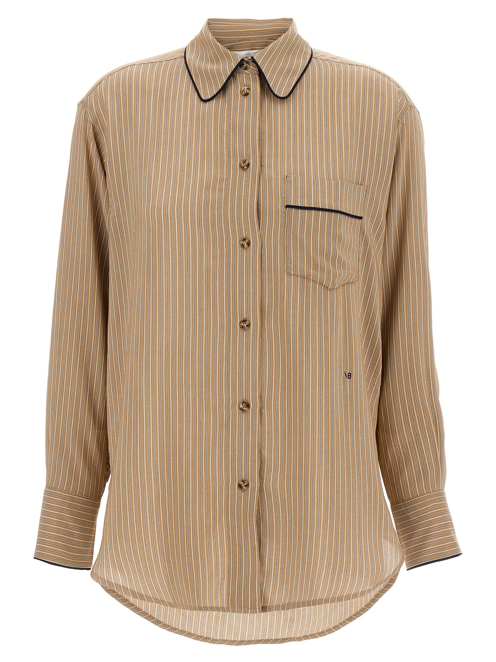 Victoria Beckham Piping Detail Pyjama Shirt – 70% viscose, 30% silk