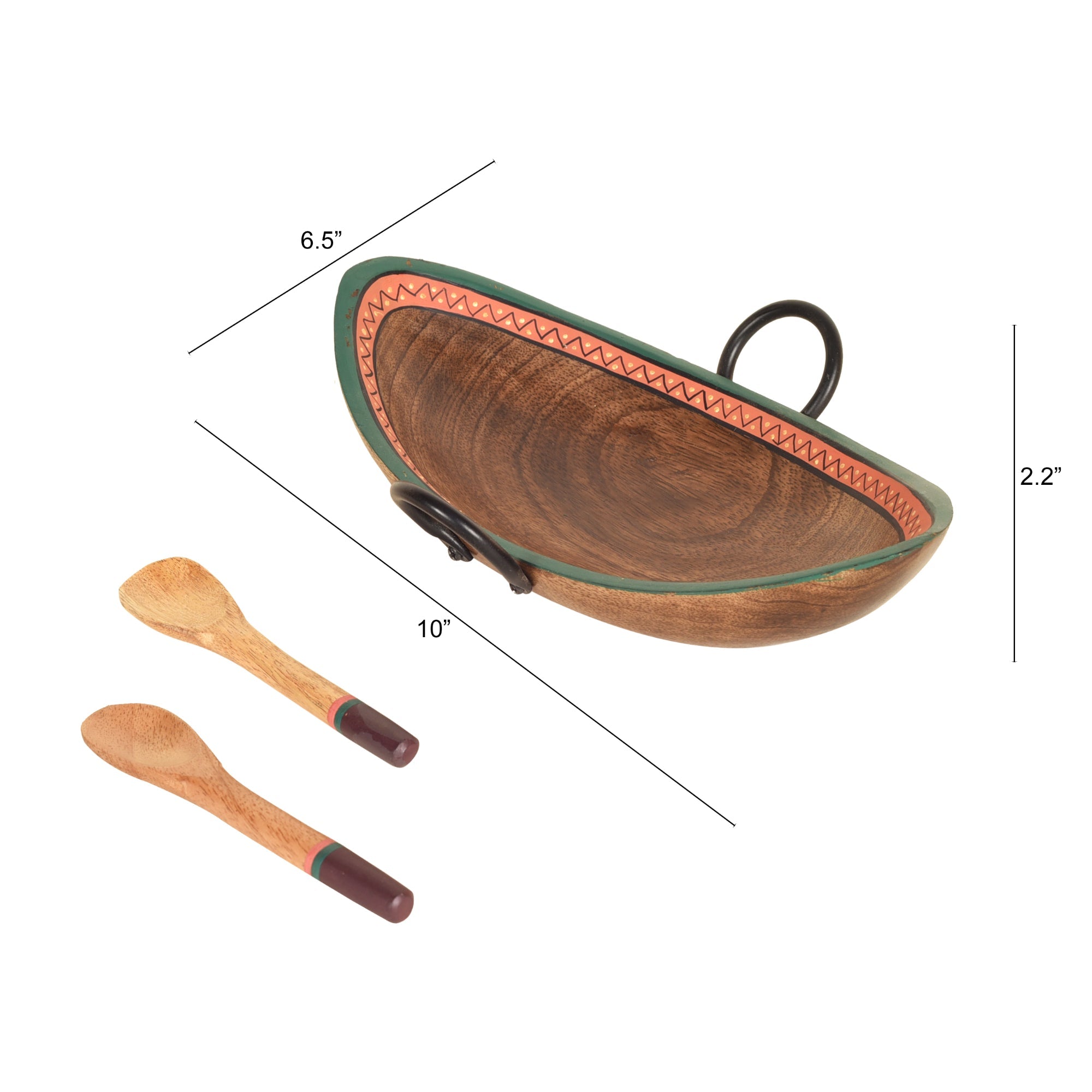 ART CREATIONS BY SUMAN SONTHALIA Brown - Leaf Of Nature' Serving Platter In Rosewood - view 5