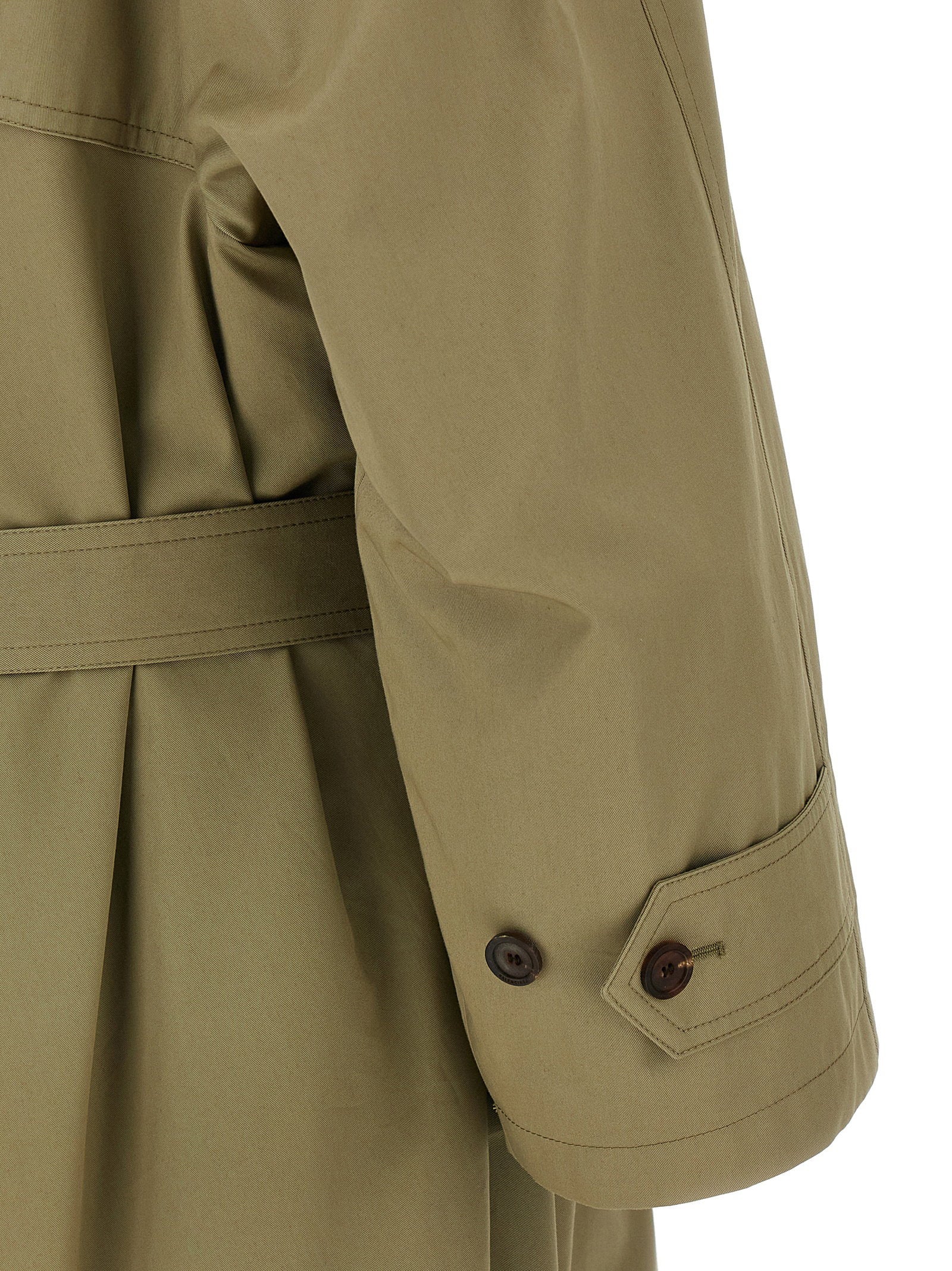 Balenciaga Draped Neck Trench Coat – 100% cotton - view 4