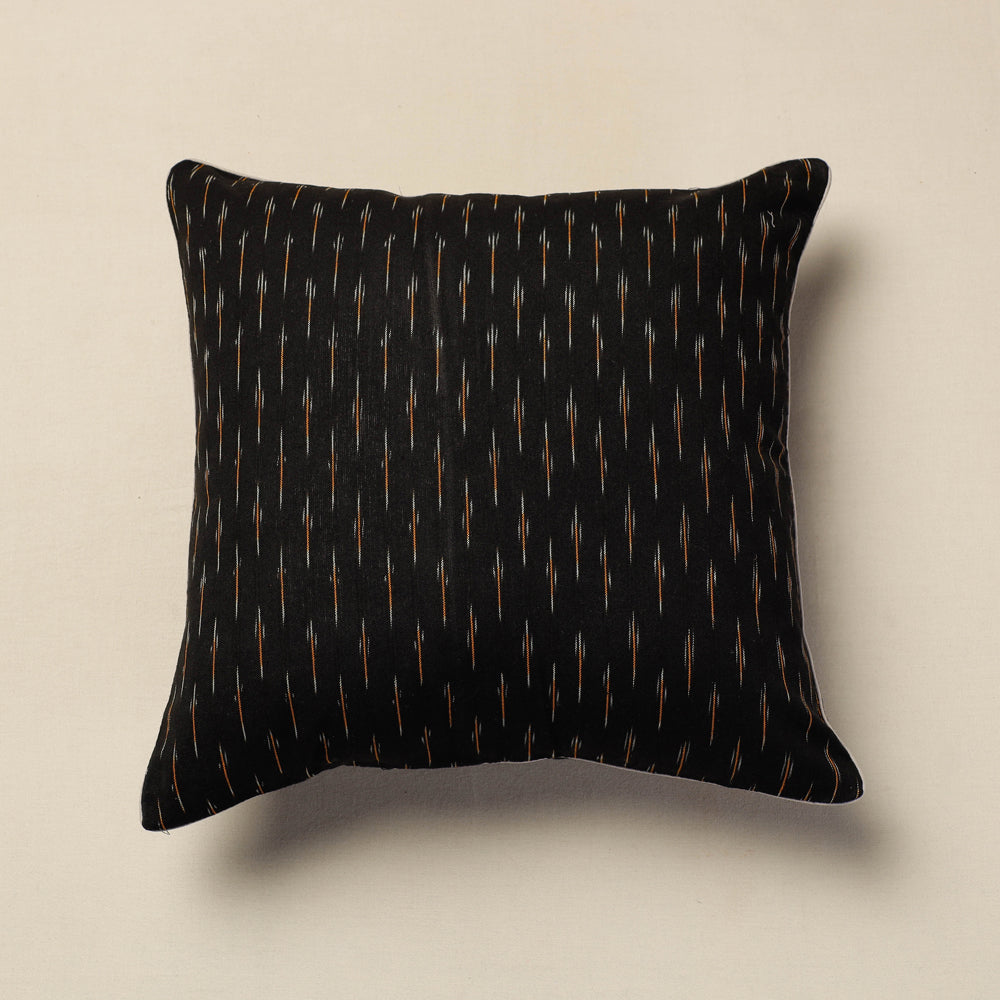 SOUTH KARGHA Black - Pochampally Ikat Cotton Cushion Cover (16 x 16 in)
