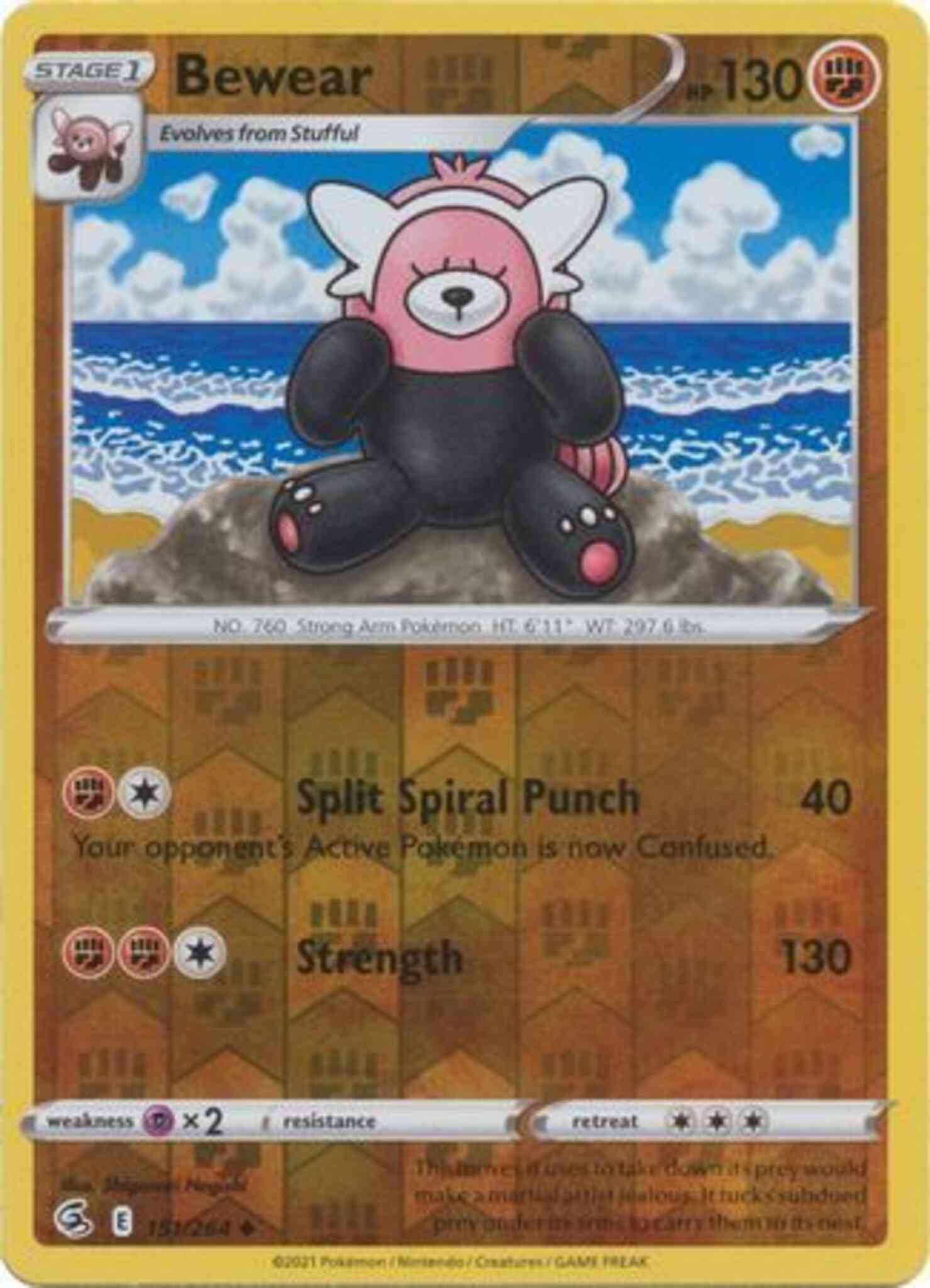 Uncommon swsh8-151 reverse – Pokémon Bewear - 151/264 - Uncommon [SWSH8-151] [Reverse Holo]