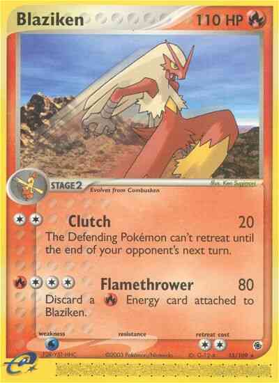 Rare ex1-15 reverse – Pokémon Blaziken - 15/109 - Rare [ex1-15] [Reverse Holo]
