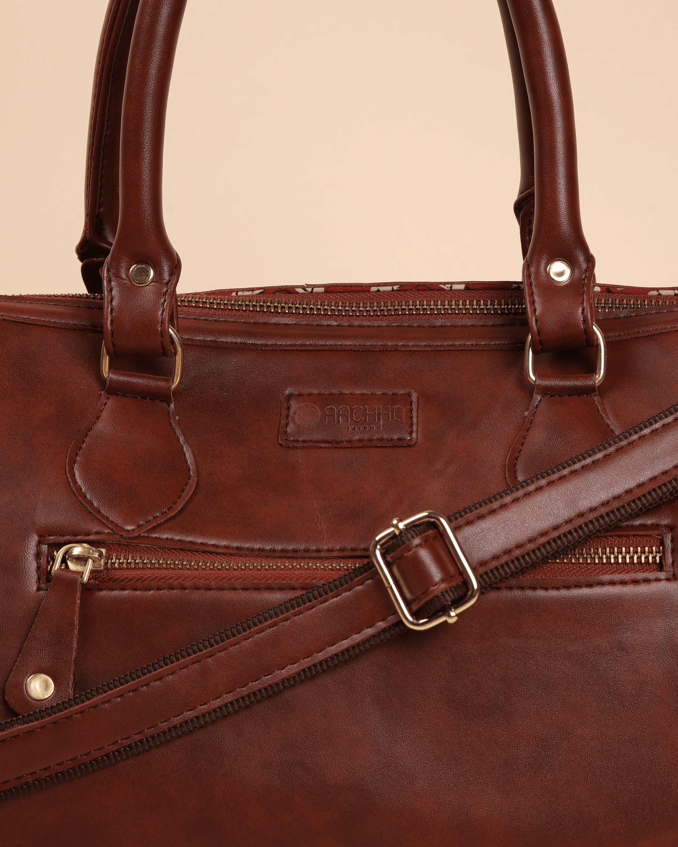 Aachho Walnut Whispers Handblock Duffle Bag - view 4