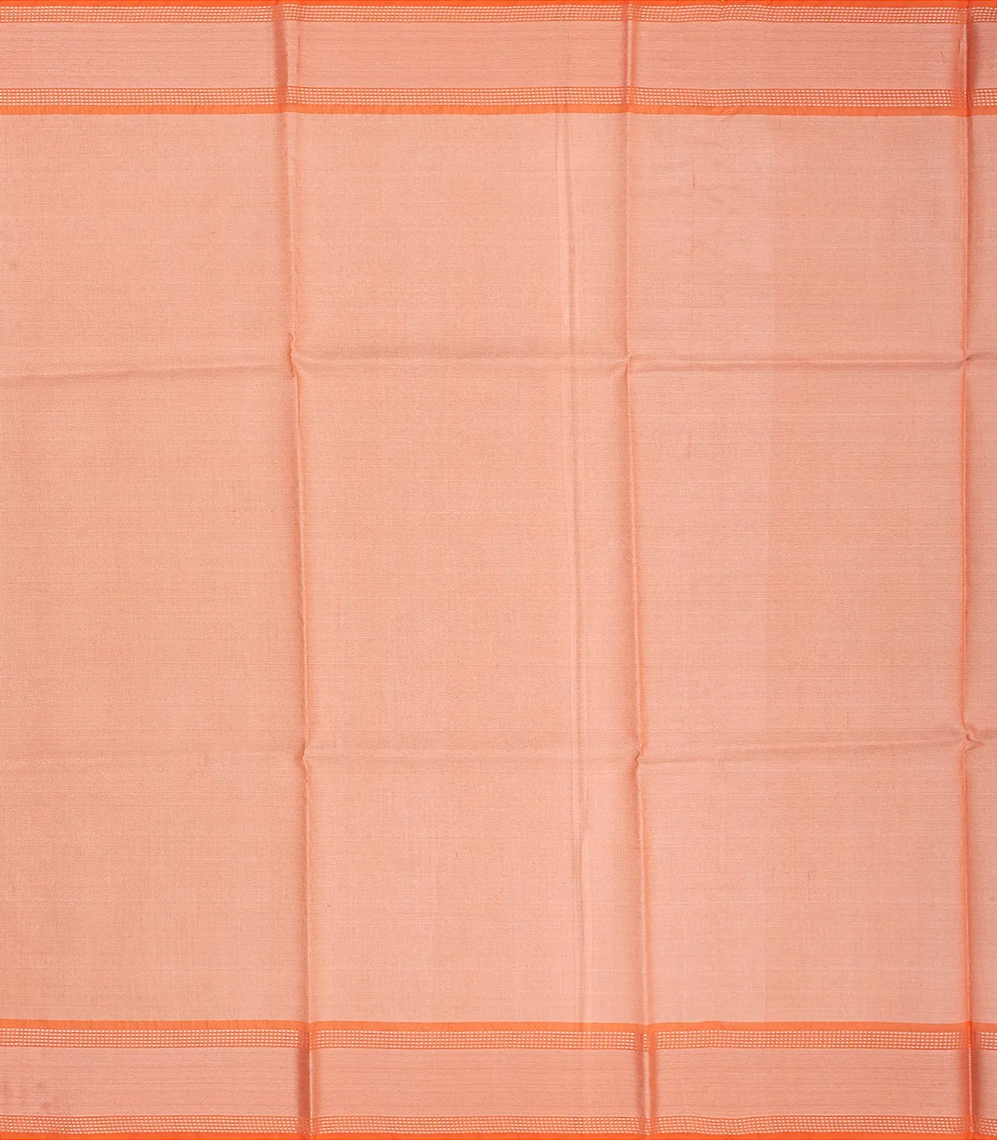 RmKV Grey Blended Tussar Tissue Saree With Peach Border-Grey - view 4