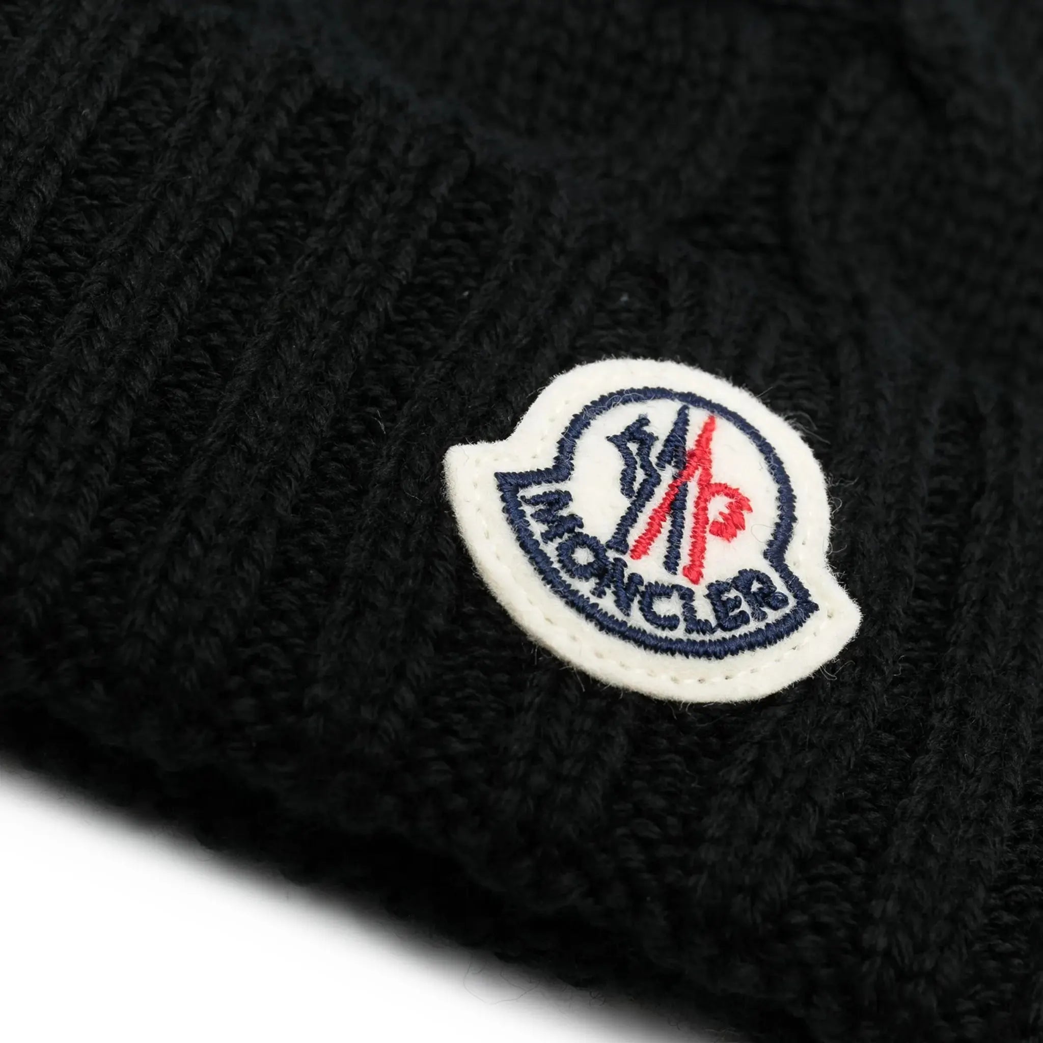 Moncler Enfant Boys Wool Knit Black Beanie - view 3