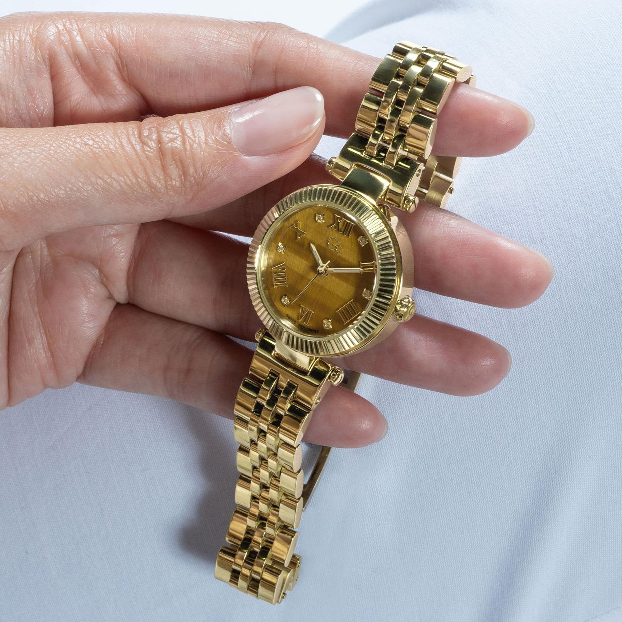 GC Flair Small Women Quartz Brown Dial Analog Stainless Steel Watch Z02005L4MF - view 6