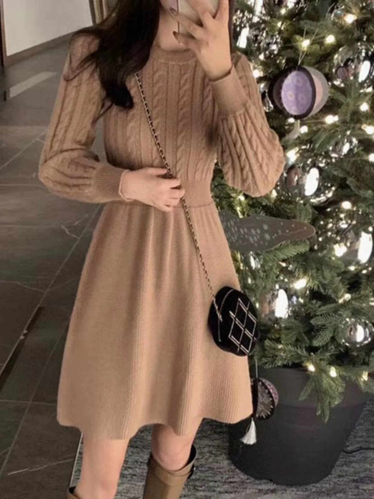 Alamode By Akanksha Relena Premium Knitted Woolen Dress
