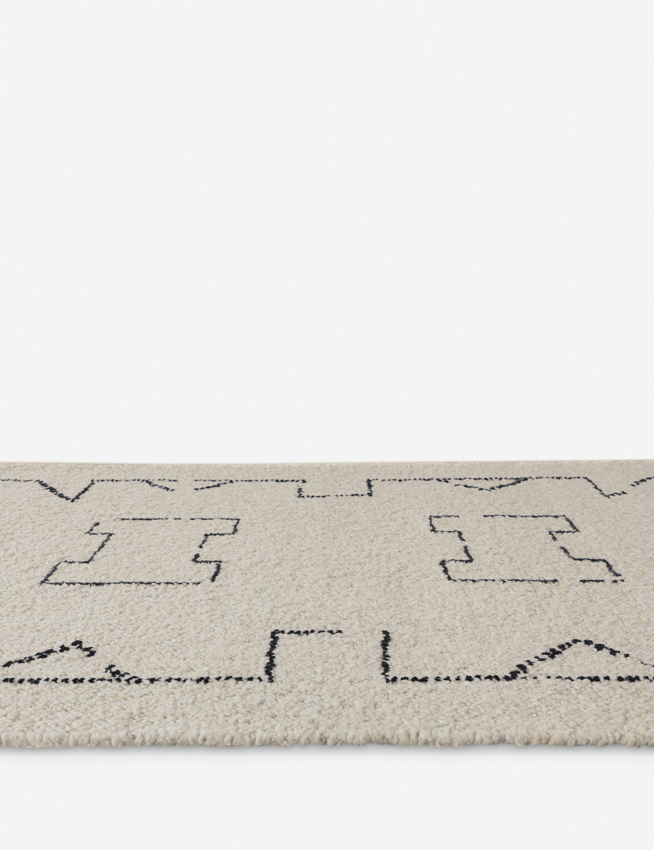 Lulu and Georgia Ciera Flatweave Wool Rug – White - view 4
