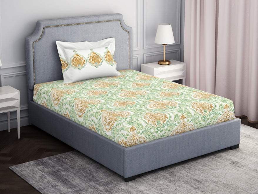 Spaces India Ornamenta Ornate 100% Cotton Single Bedsheet - Essentials by Spaces - view 2