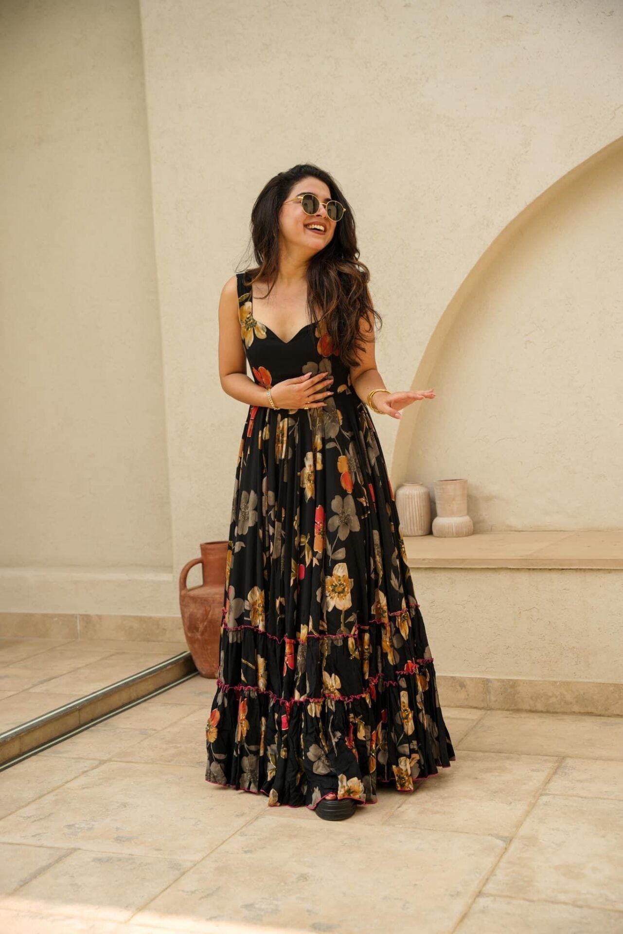 Idaho-o Black floral maxi - view 2