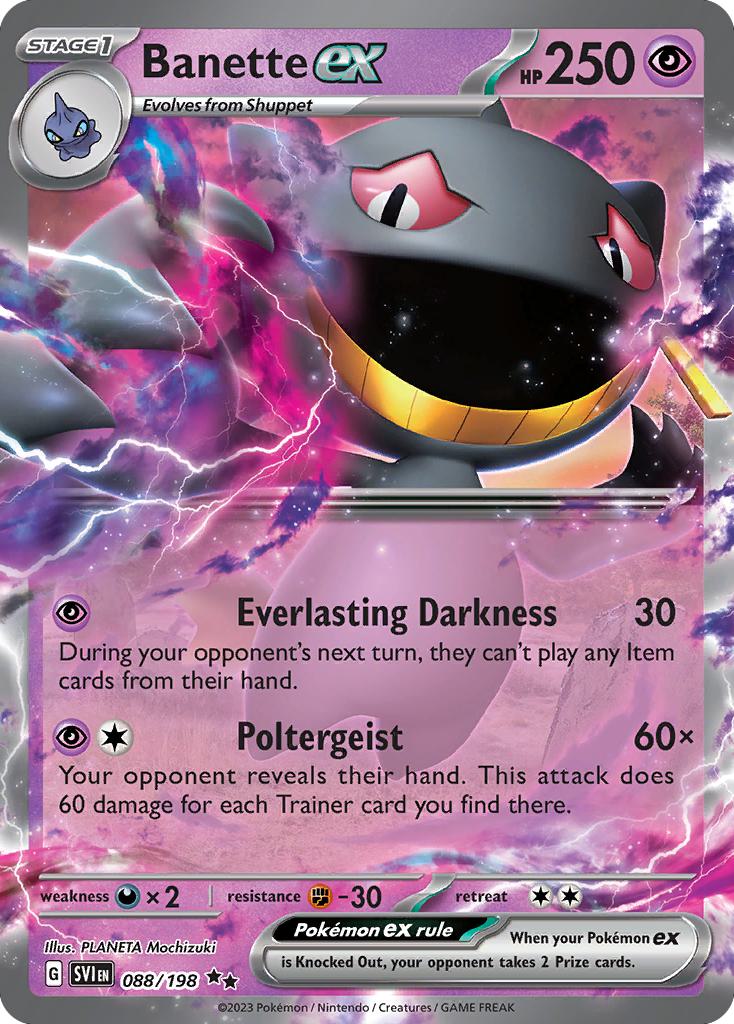 Double rare sv01-088 – Pokémon Banette ex - 088/198 - Double Rare [sv01-088] [Ultra]