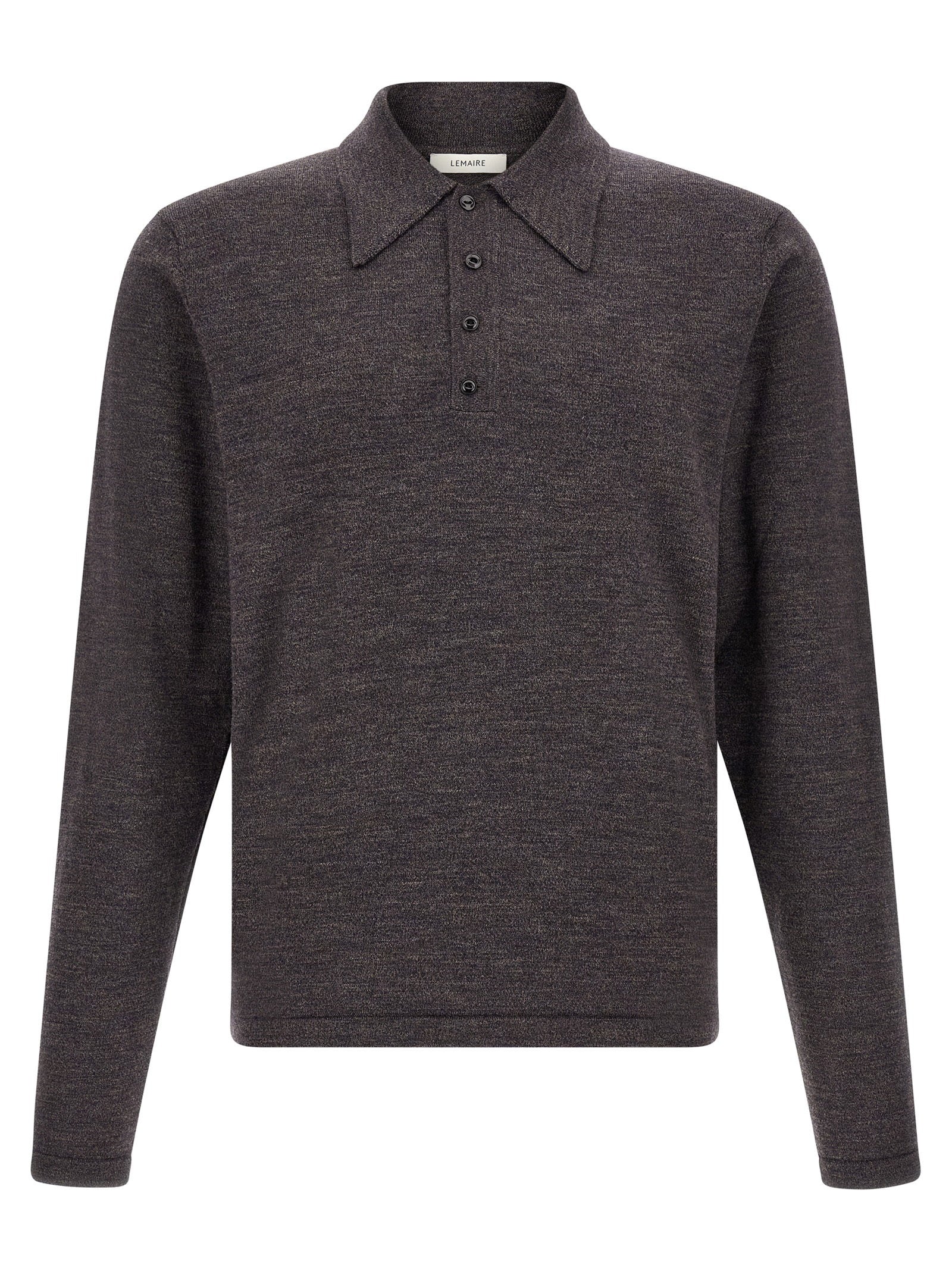 Lemaire Mouliné Wool Polo Shirt – 100% wool
