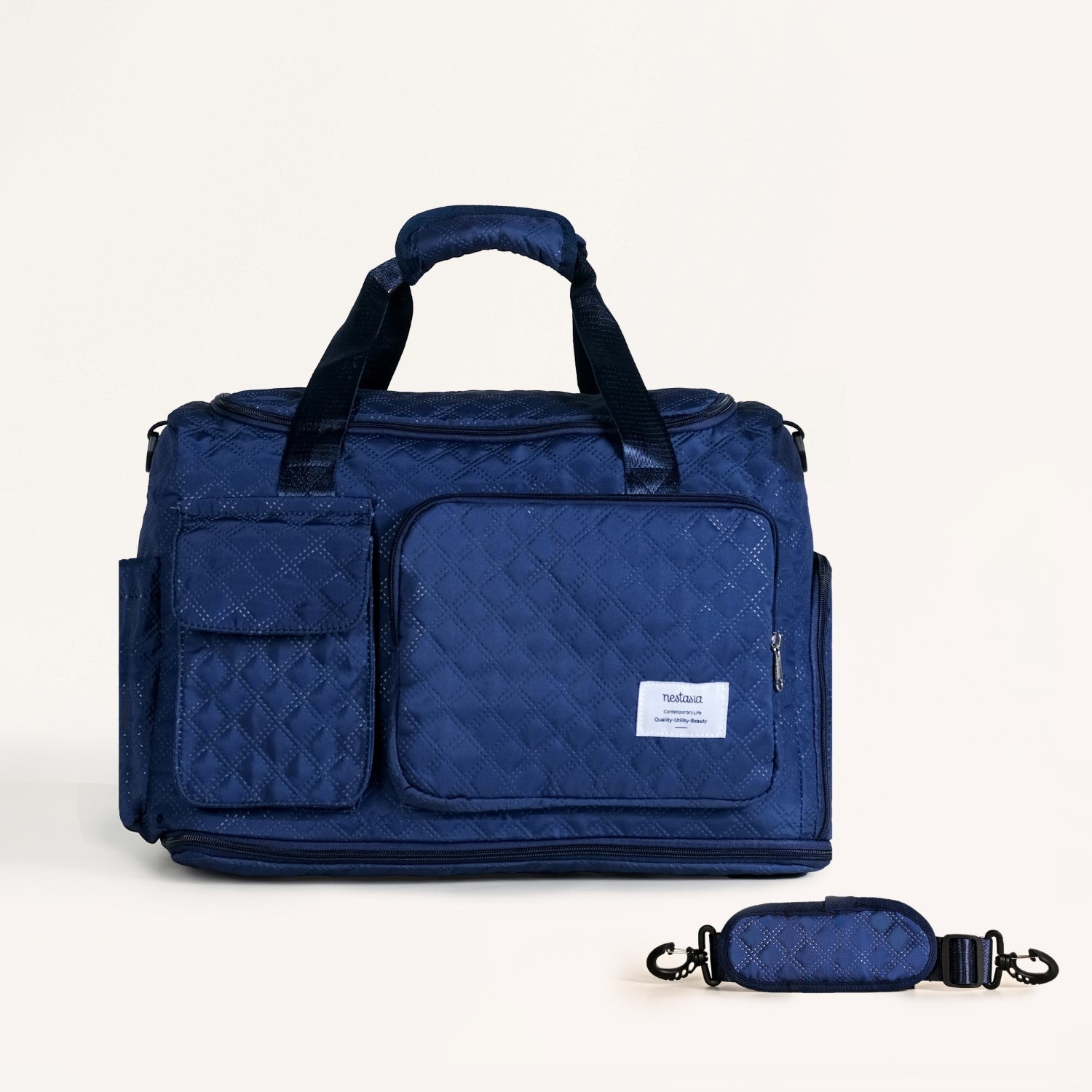 Nestasia Dova Expandable Duffle Bag Dark Blue