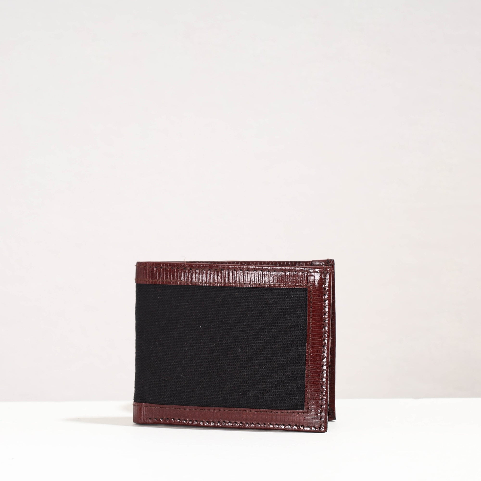 Canvas cotton leather – SASHA Black - Handcrafted Canvas Cotton & Leather Wallet