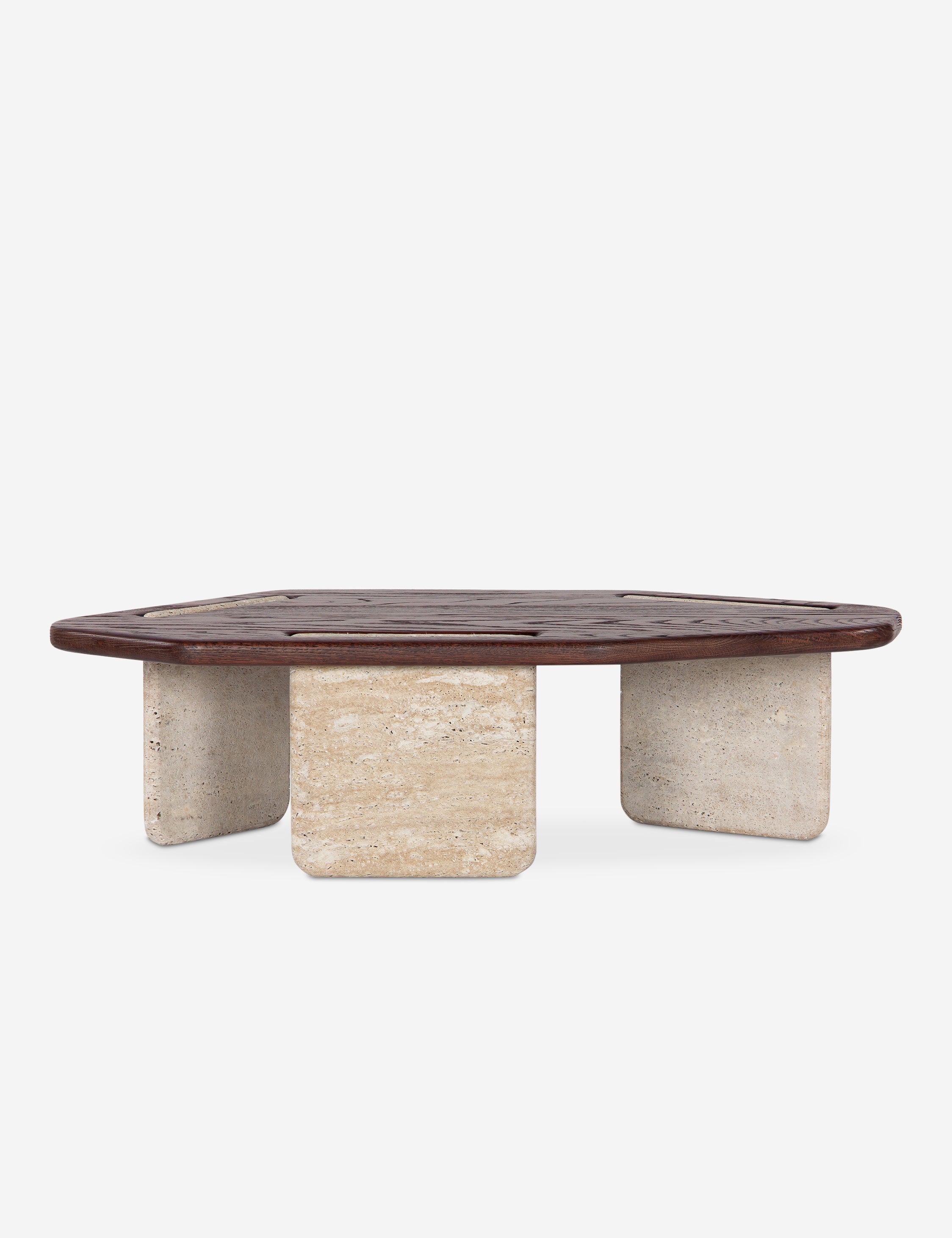 Lulu and Georgia Lanier Coffee Table – Brown and Travertine - view 2