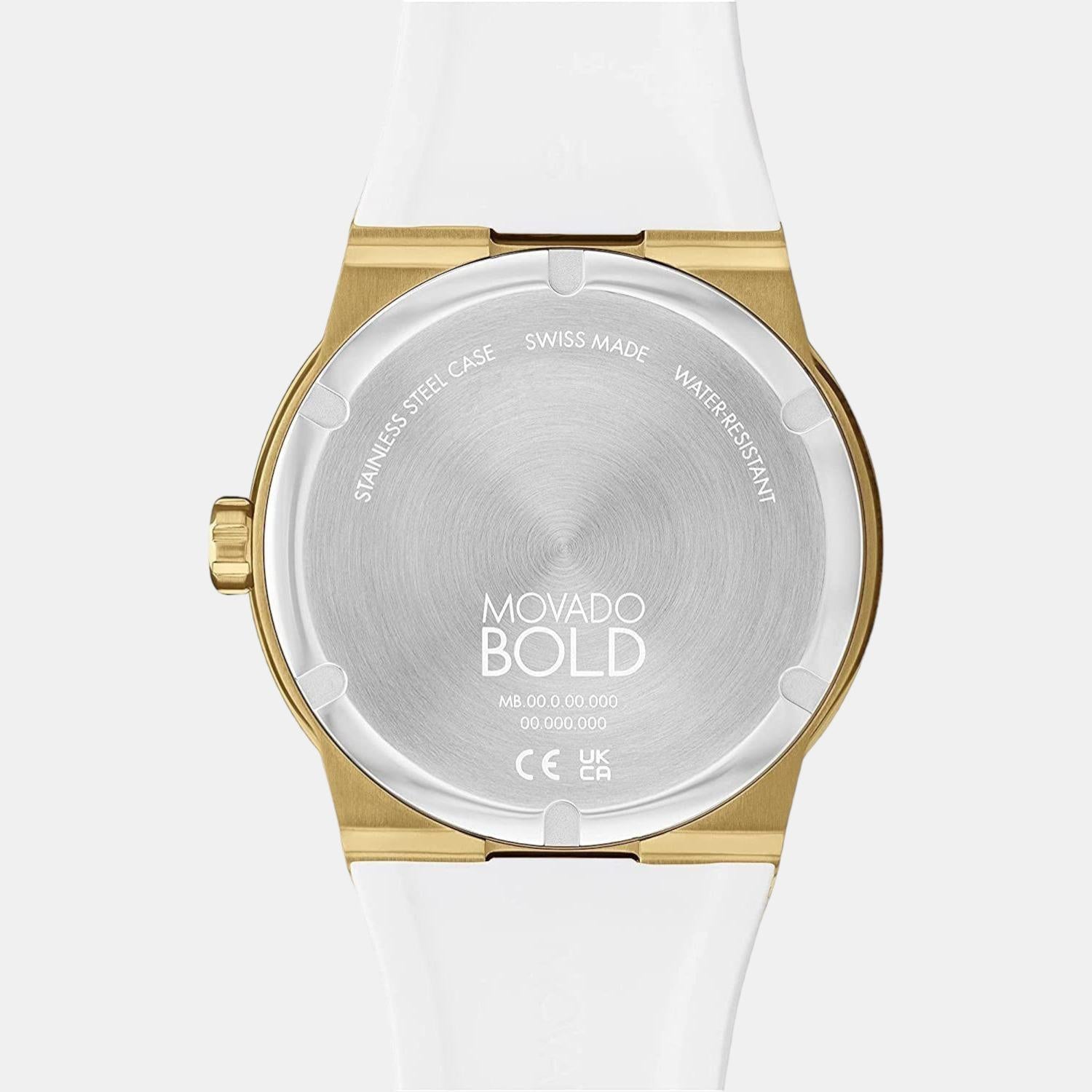 Movado Bold Fusion Women Quartz White Dial Analog Silicone Watch 3600899 - view 3