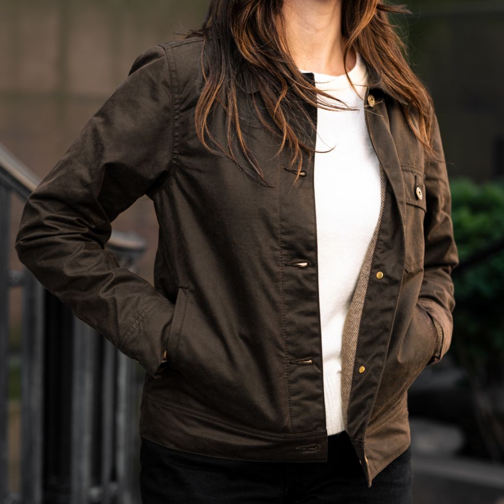 Thursday - Women's Jackets Waxed Canvas Field Jacket | Dark Olive