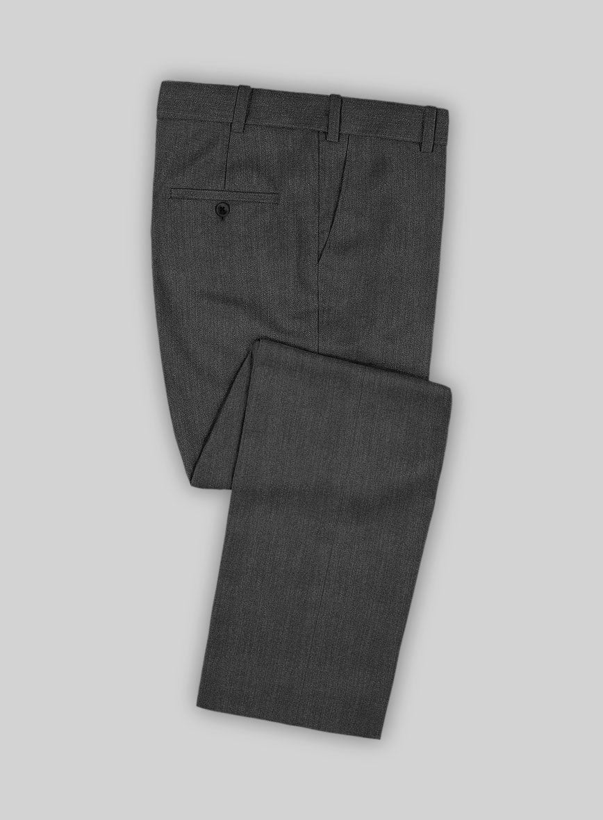 StudioSuits Cavalry Twill Dark Gray Wool Pants