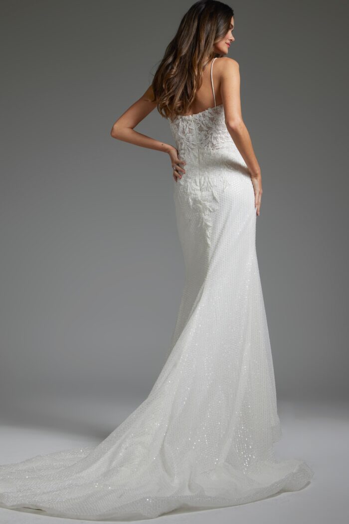 Jovani JB40639 Bridal Gown Lace Long Wedding Dress - view 2