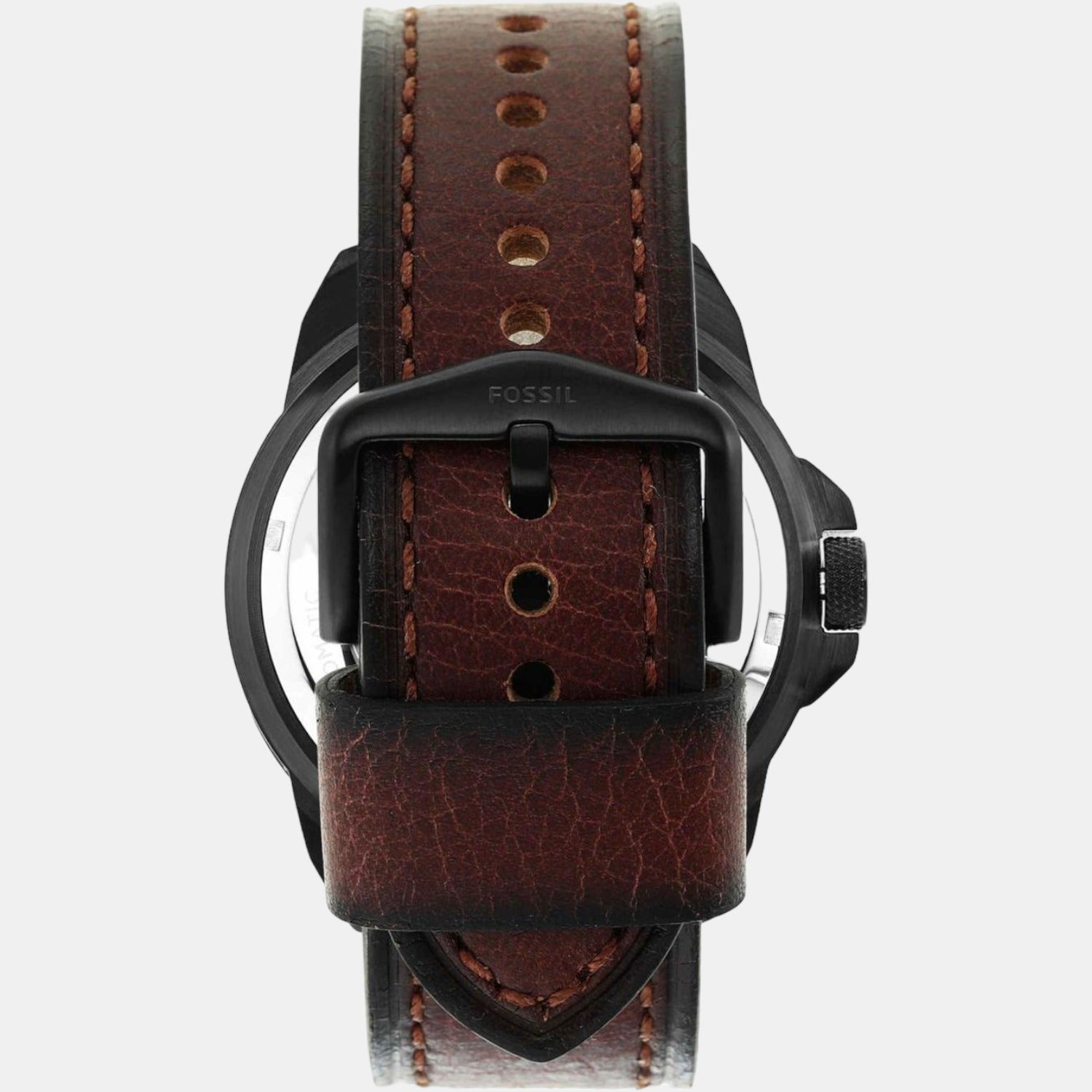 Fossil Bronson Men Automatic Black Dial Analog Leather Watch ME3219 - view 2