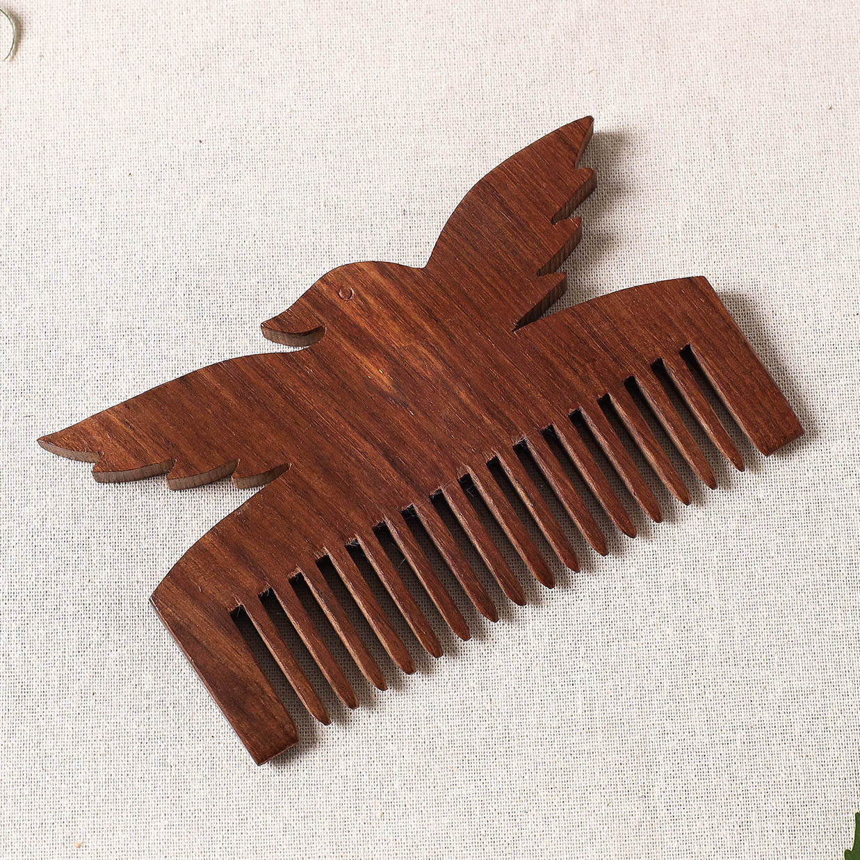 ITOKRI CRAFTS INITIATIVE Bijnor Hand Carved Sheesham Wood Comb (Medium) - view 2