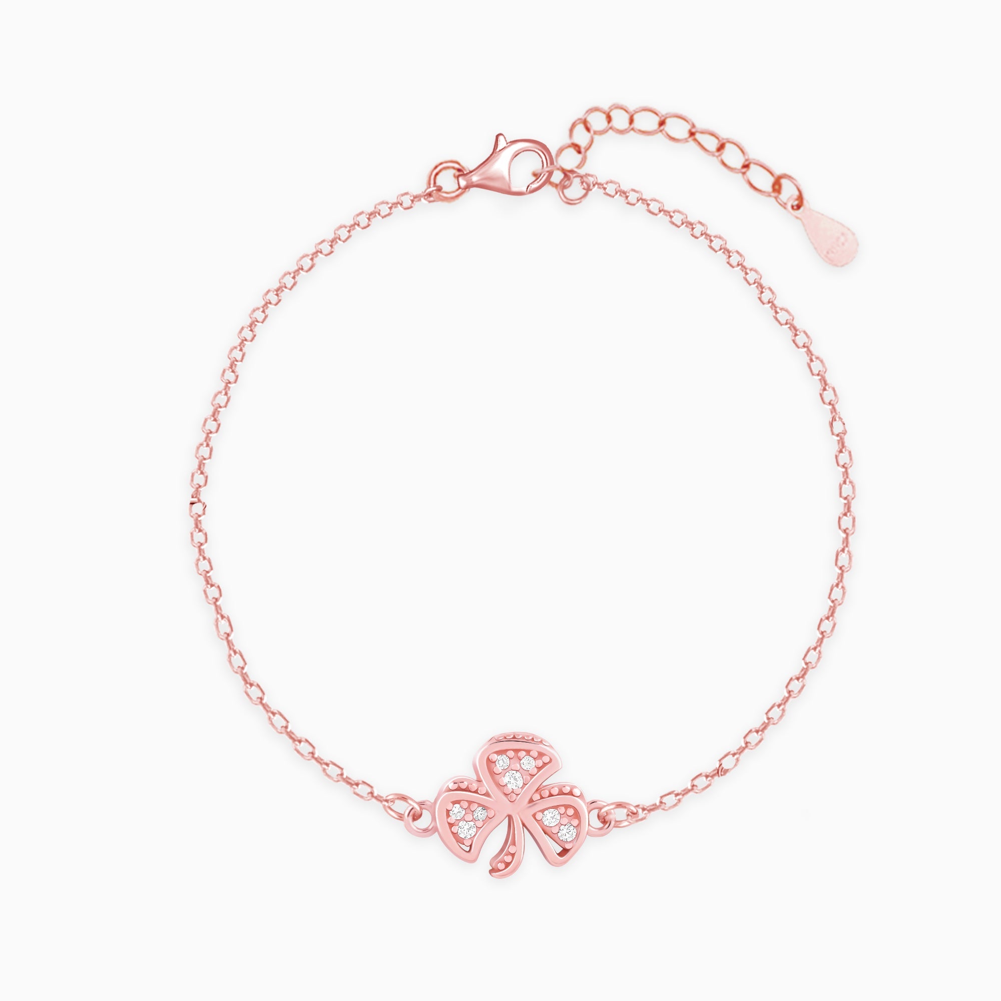 GIVA Jewellery Rose Gold Shamrock Bracelet