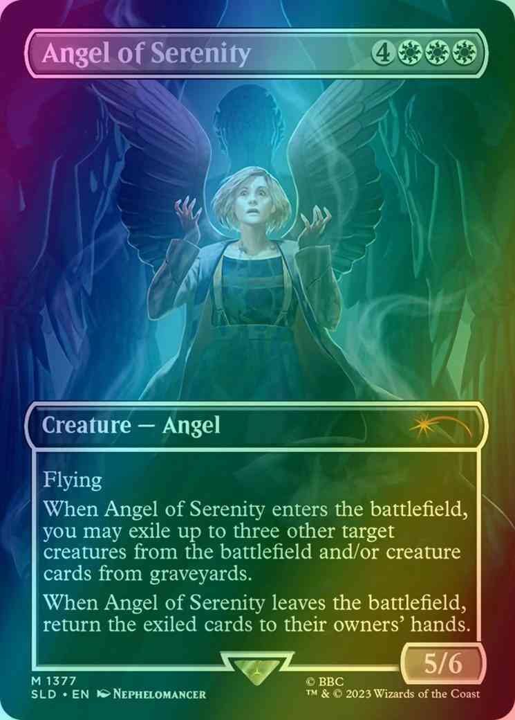Magic Angel of Serenity [1377] [Borderless] [Doctor Who: Weeping Angels] [Secret Lair Drop] [Foil]