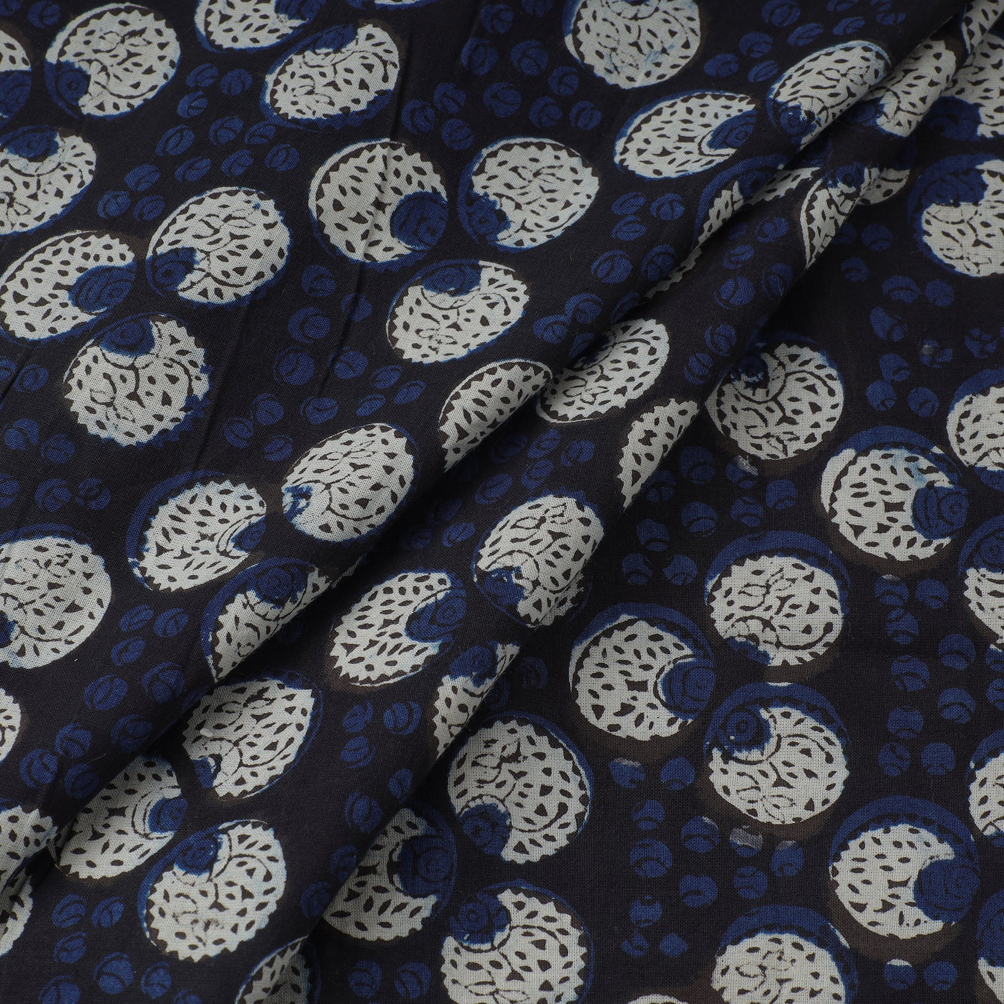 BAGRU DABU PRINTS Blue - Dabu Bagru Block Print Cotton Fabric 35 - view 2