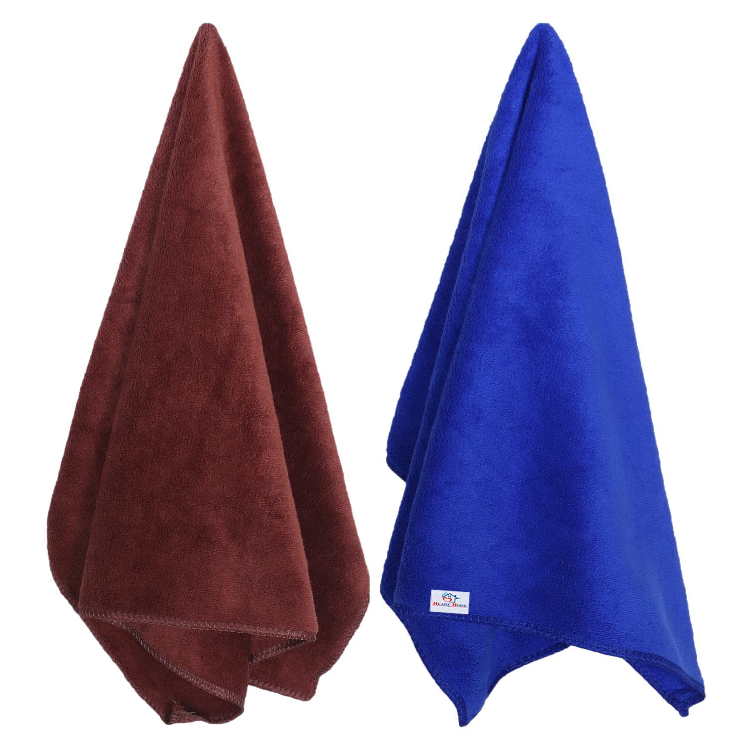 Heart Home Cleaning Cloths|Microfiber Highly Absorbent Wash Towels for Kitchen,Car,Window,24 x 16 Inch,Pack of 2 (Assorted)