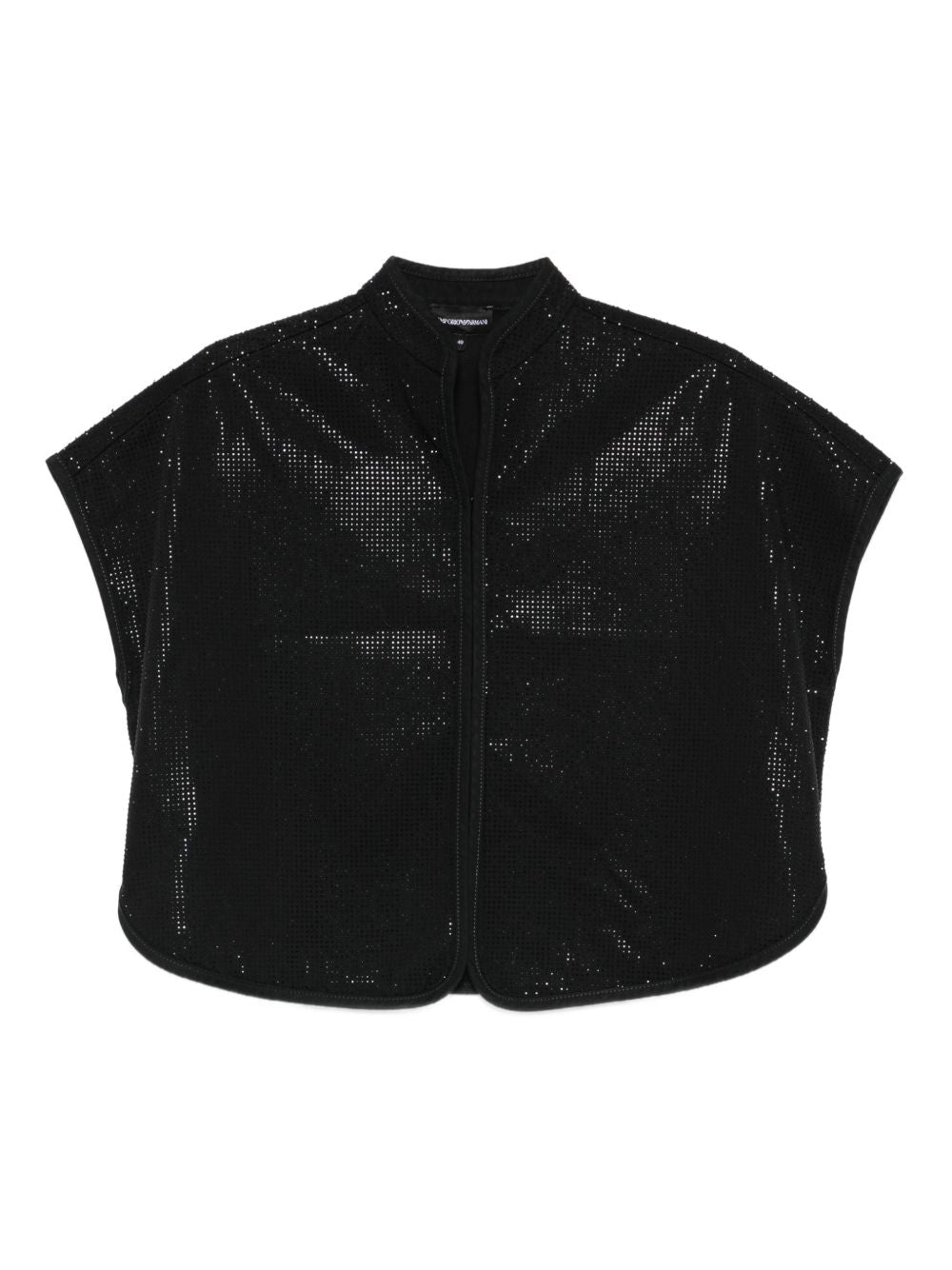 Emporio Armani Studded cropped top – 70% Lyocell, 30% Cotton