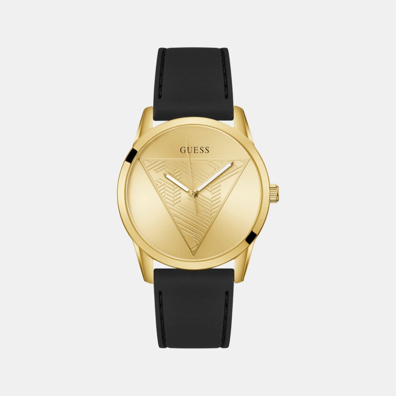 Guess Clark Men Quartz Champagne Dial Analog Silicone Watch GW0957G2