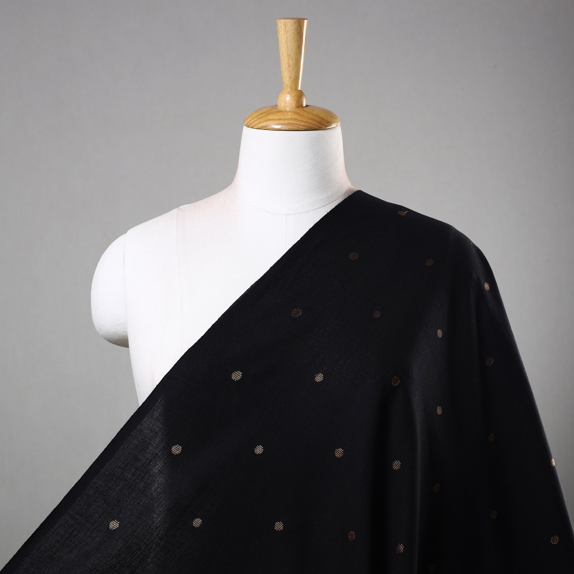 ITOKRI CRAFTS INITIATIVE Black - Prewashed Cotton Jacquard Fabric 01