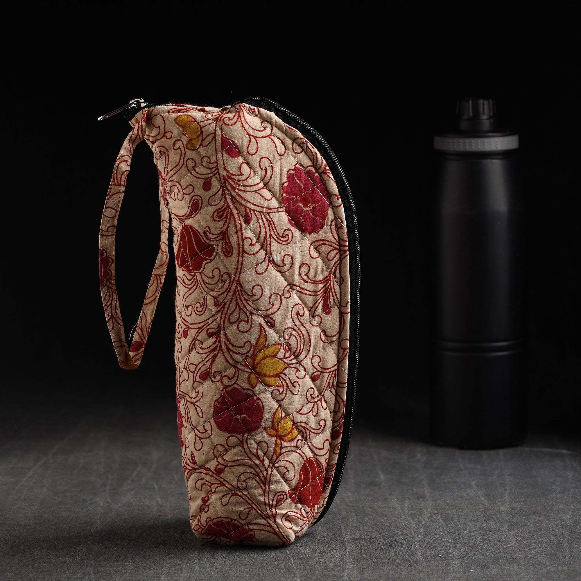 JALPARI Beige - Handmade Cotton 1L Water Bottle Cover 05