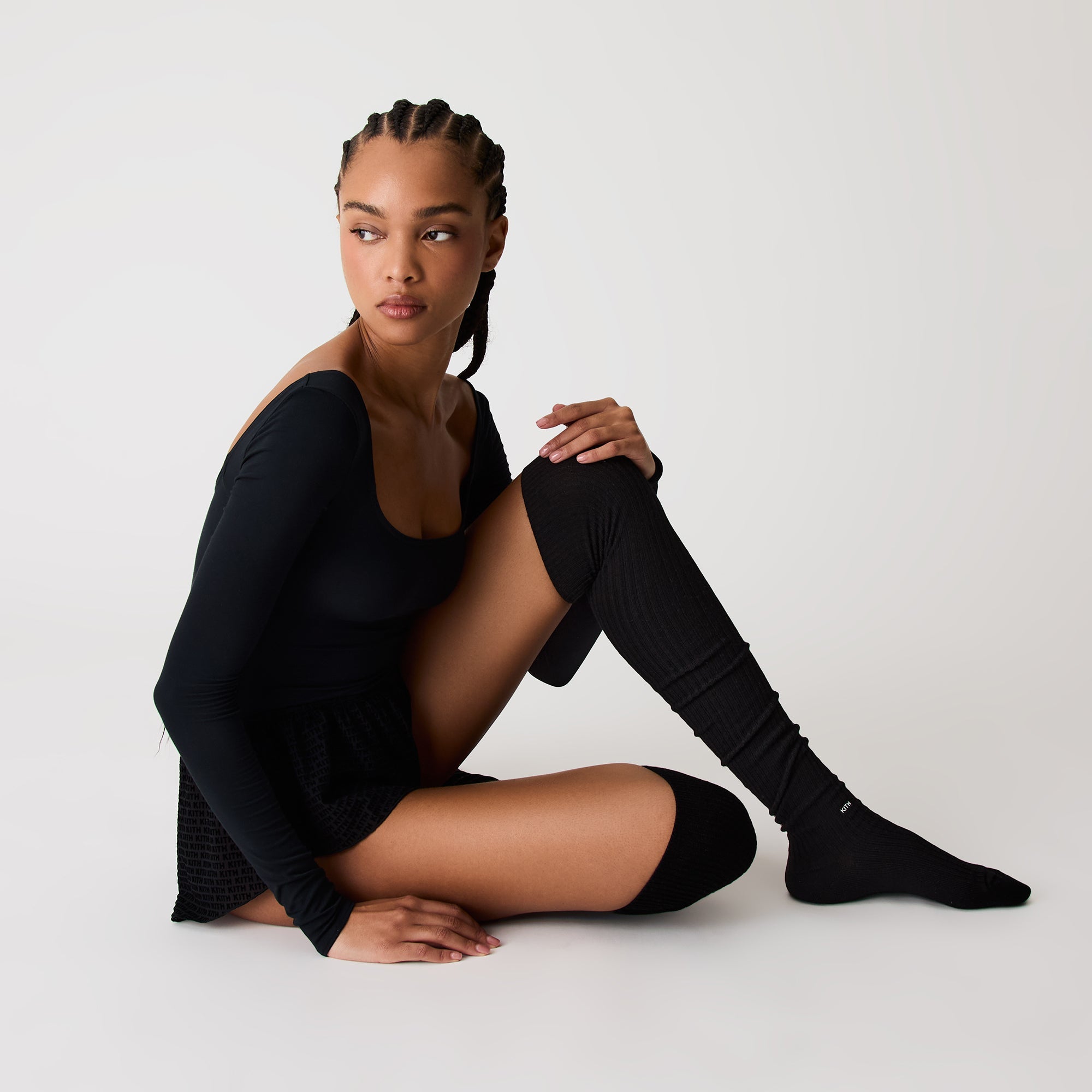 Kith Women Merino Thigh High Sock - Black - view 2