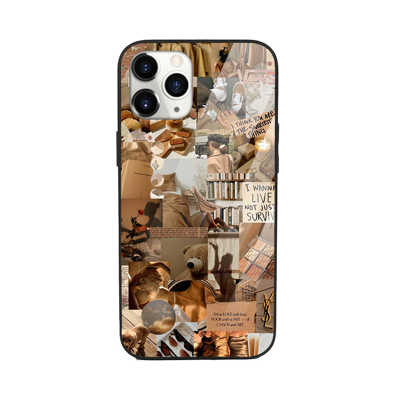 Casebasket Brown Beauty Aesthetic Glossy Phone Cover