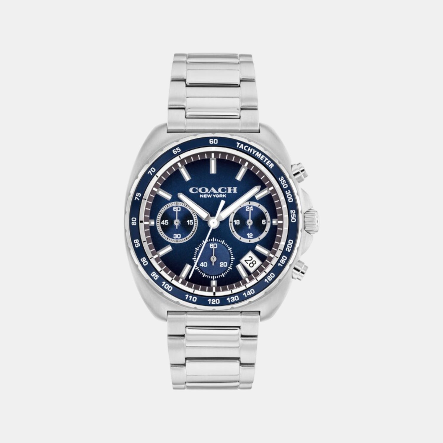 Coach Charter Men Quartz Blue Dial Chronograph Stainless Steel Watch 14602737