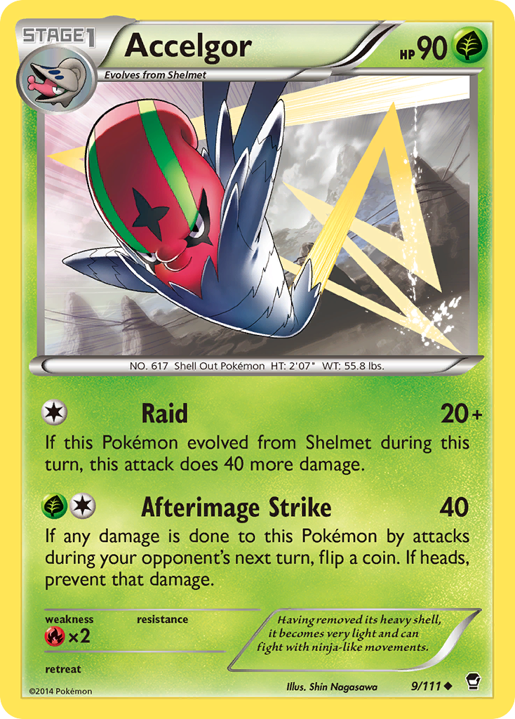 Uncommon xy3-9 reverse – Pokémon Accelgor - 9/111 - Uncommon [xy3-9] [Reverse Holo] - Accelgor - 9/111 - Uncommon