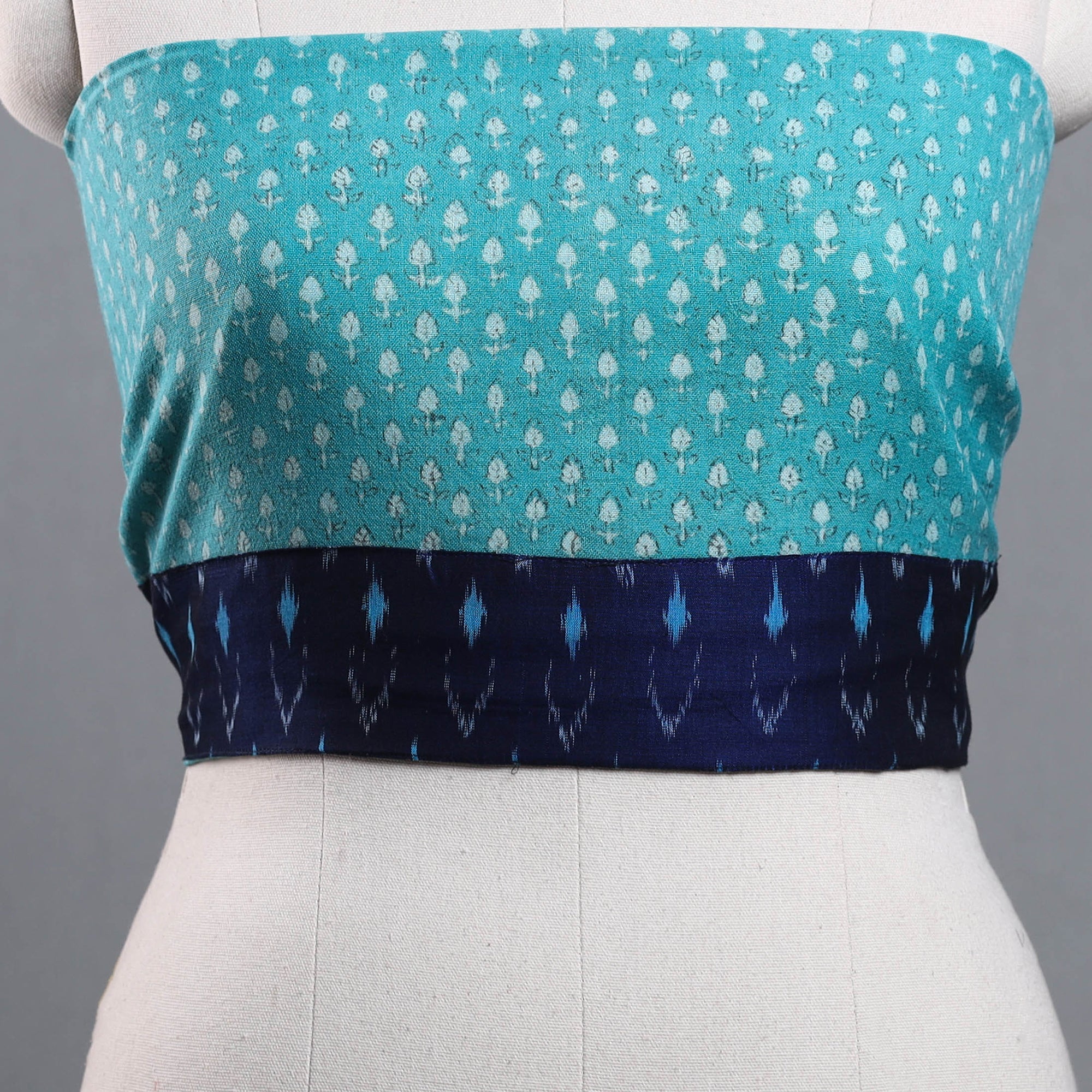 NOORI BAZAR Block Print Woollen Akola Blouse Piece 24 - view 3