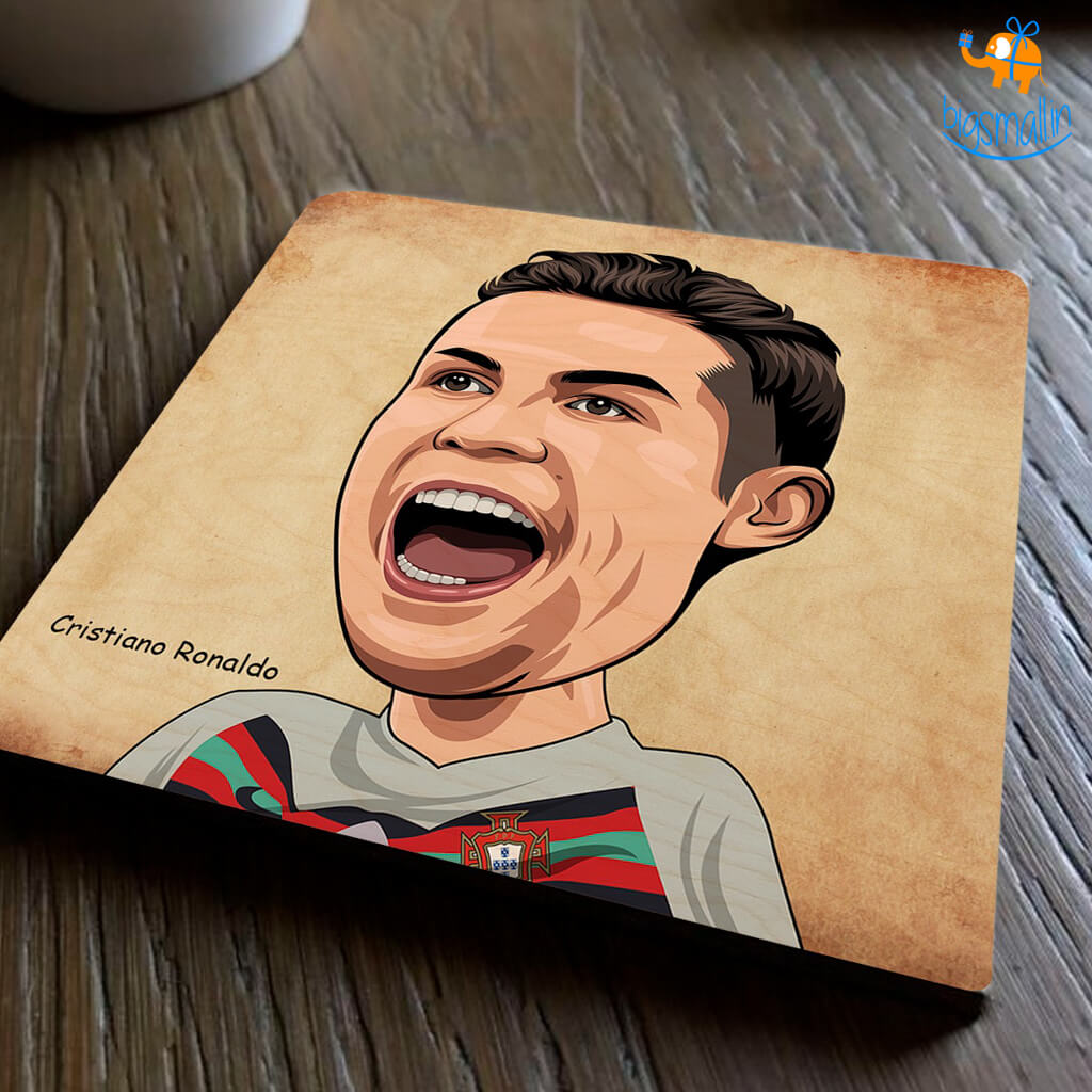 Bigsmall_cc Cristiano Ronaldo Wooden Coasters - view 3