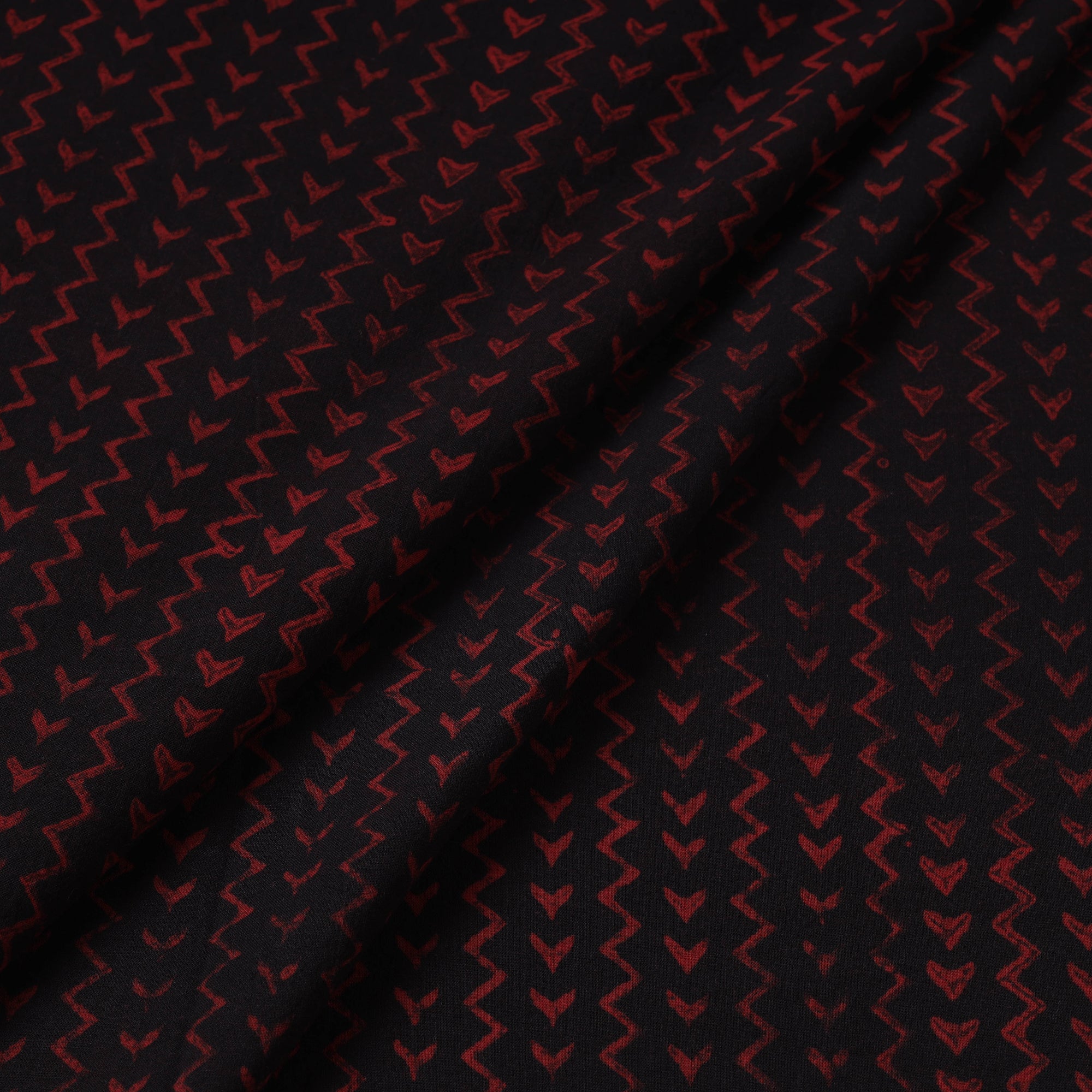 HAVELI CHRONICLES Black - Akola Hand Block Printed Cotton Fabric - view 2