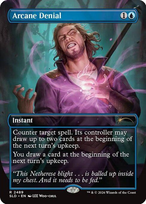 Arcane denial 2489 – Magic Arcane Denial [2489] [Borderless] [D&D: Gale's Ambition] [Secret Lair Drop] [Non-Foil]