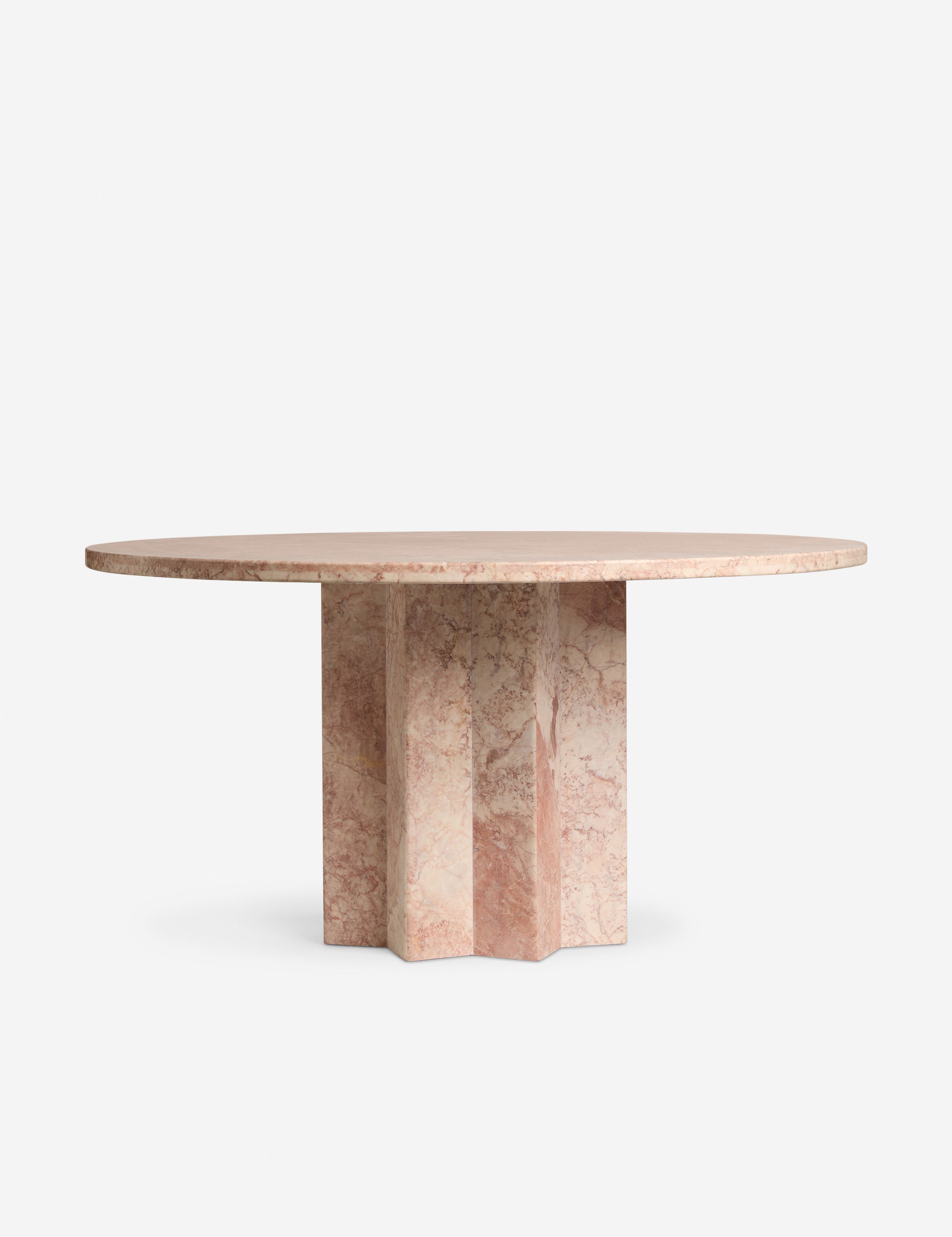 Lulu and Georgia Mardi Marble Dining Table – Pink Marble